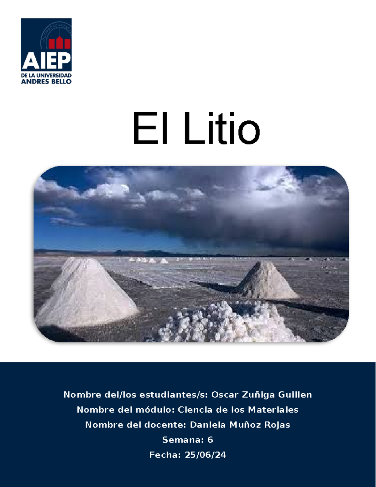 S6 - Informe sobre la Producción y Uso del Litio en Ciencia de los ...