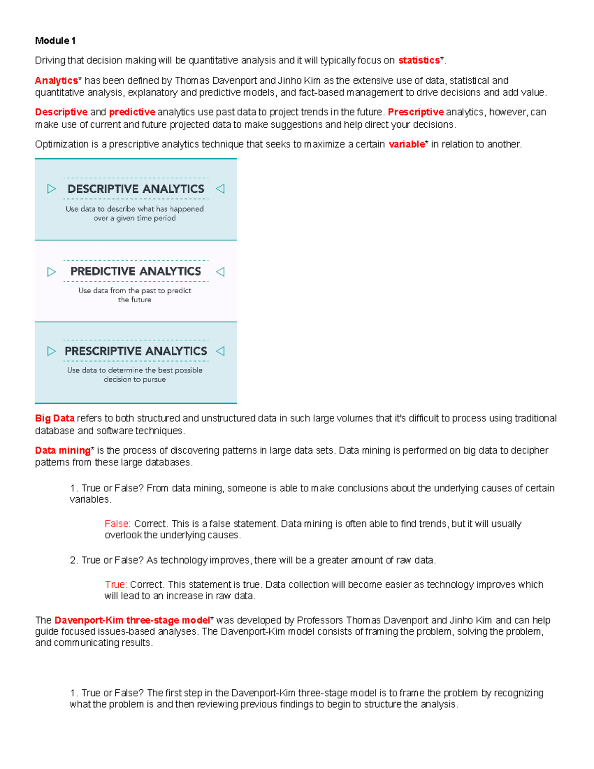 C207 Material Notes: Quantitative Analysis & Analytics Concepts - Studocu