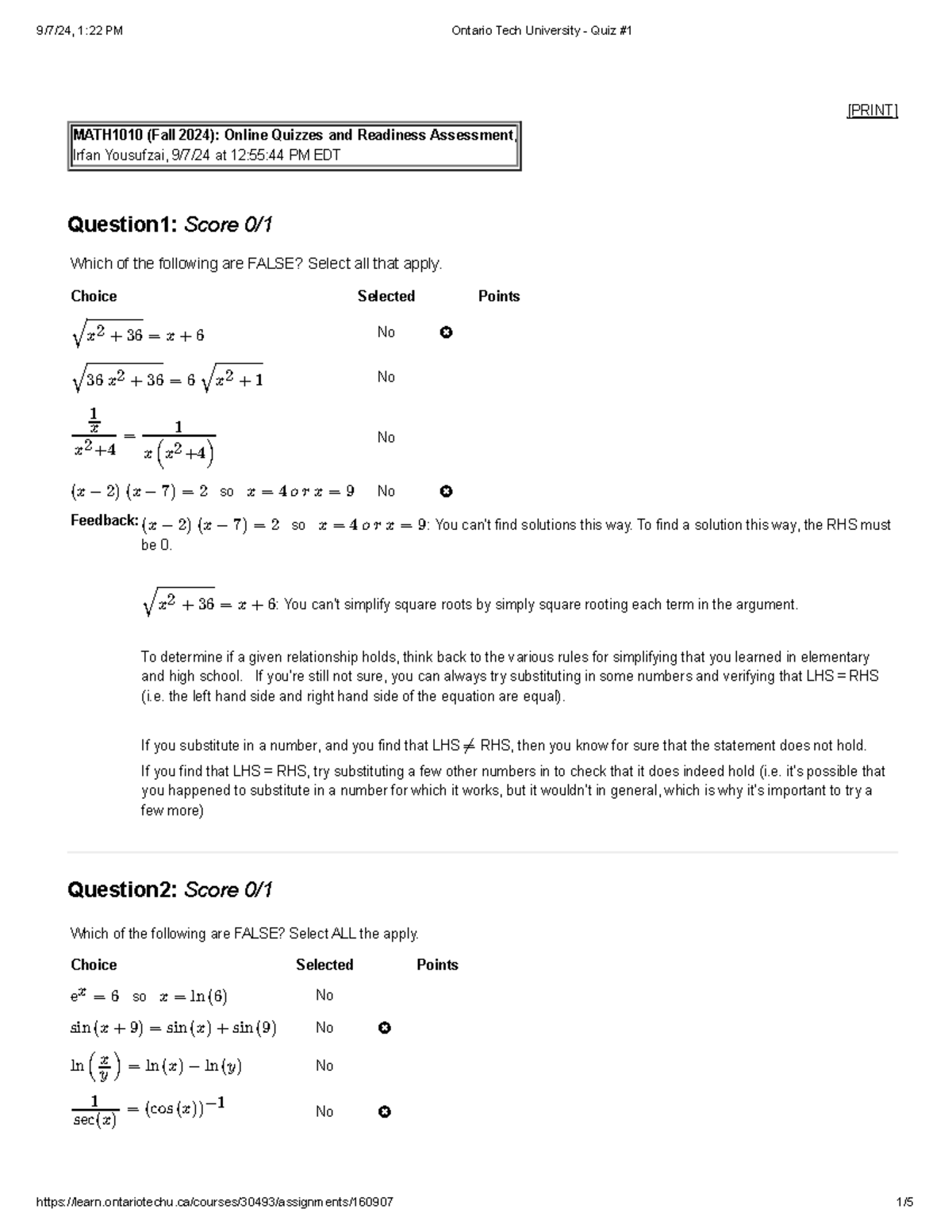Access to Mobius Online Quizzes and Readiness Assessment - [PRINT ...