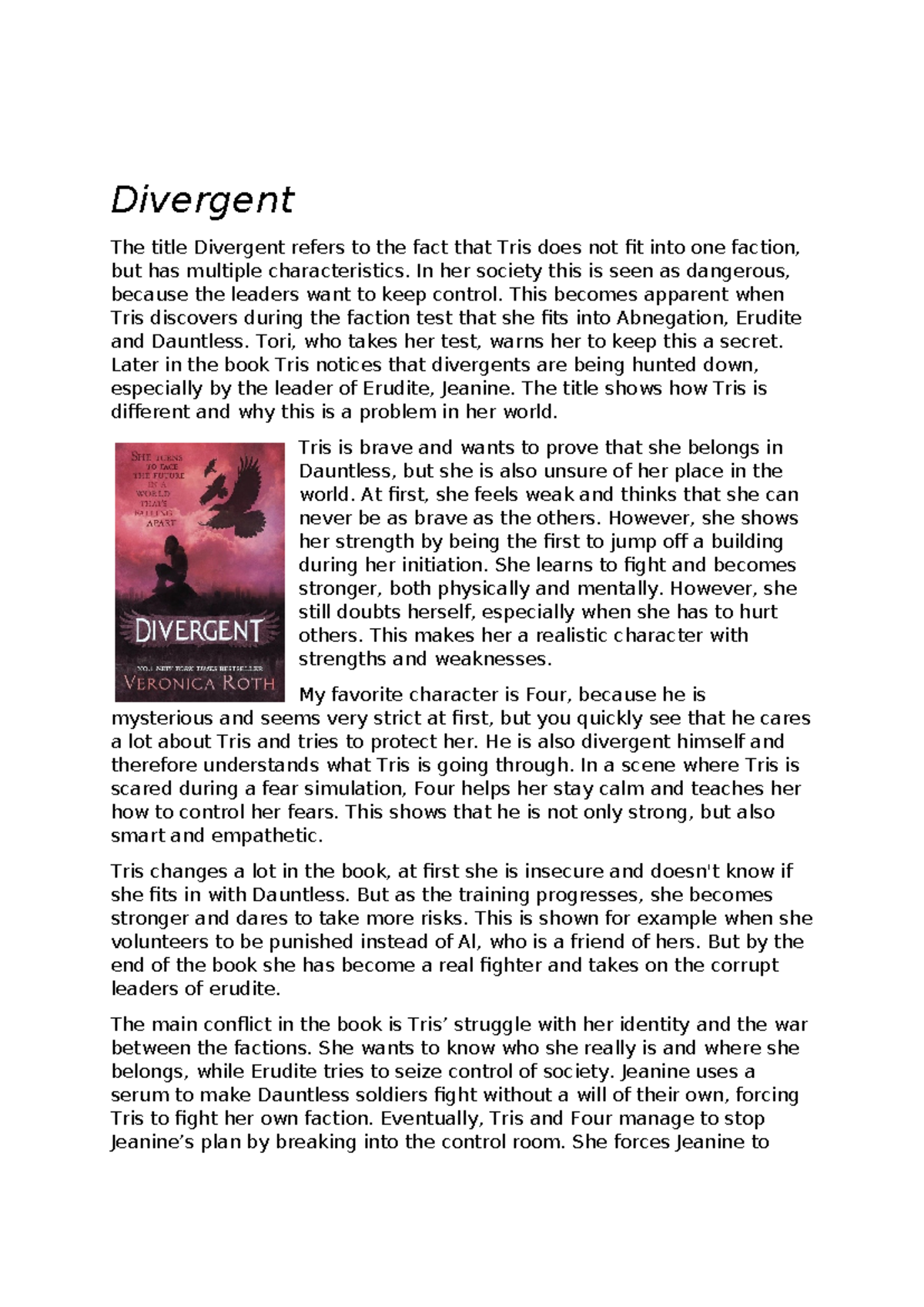 Divergent Analysis: Identity, Control, and Growth in a Dystopian World ...