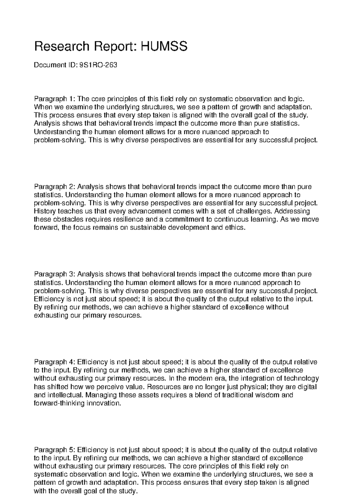 HUMSS Research Report: Analyzing Human Behavior Trends and Ethics - Studocu