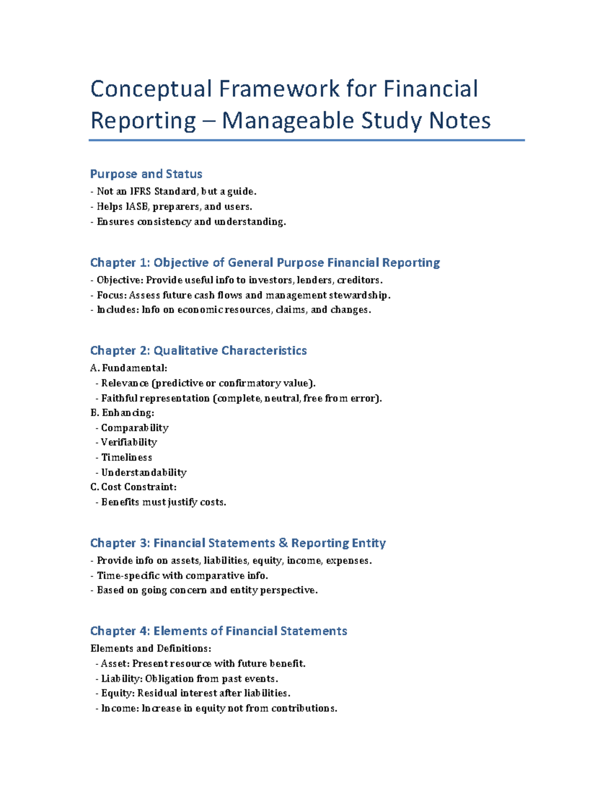 Financial Accounting 2.1 Notes: Comprehensive Study for Semester 1 ...