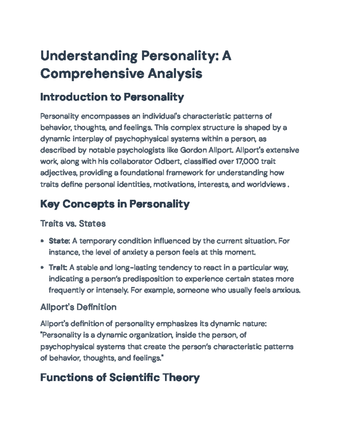 Psychology 101: Understanding Key Concepts & Theories of Personality ...