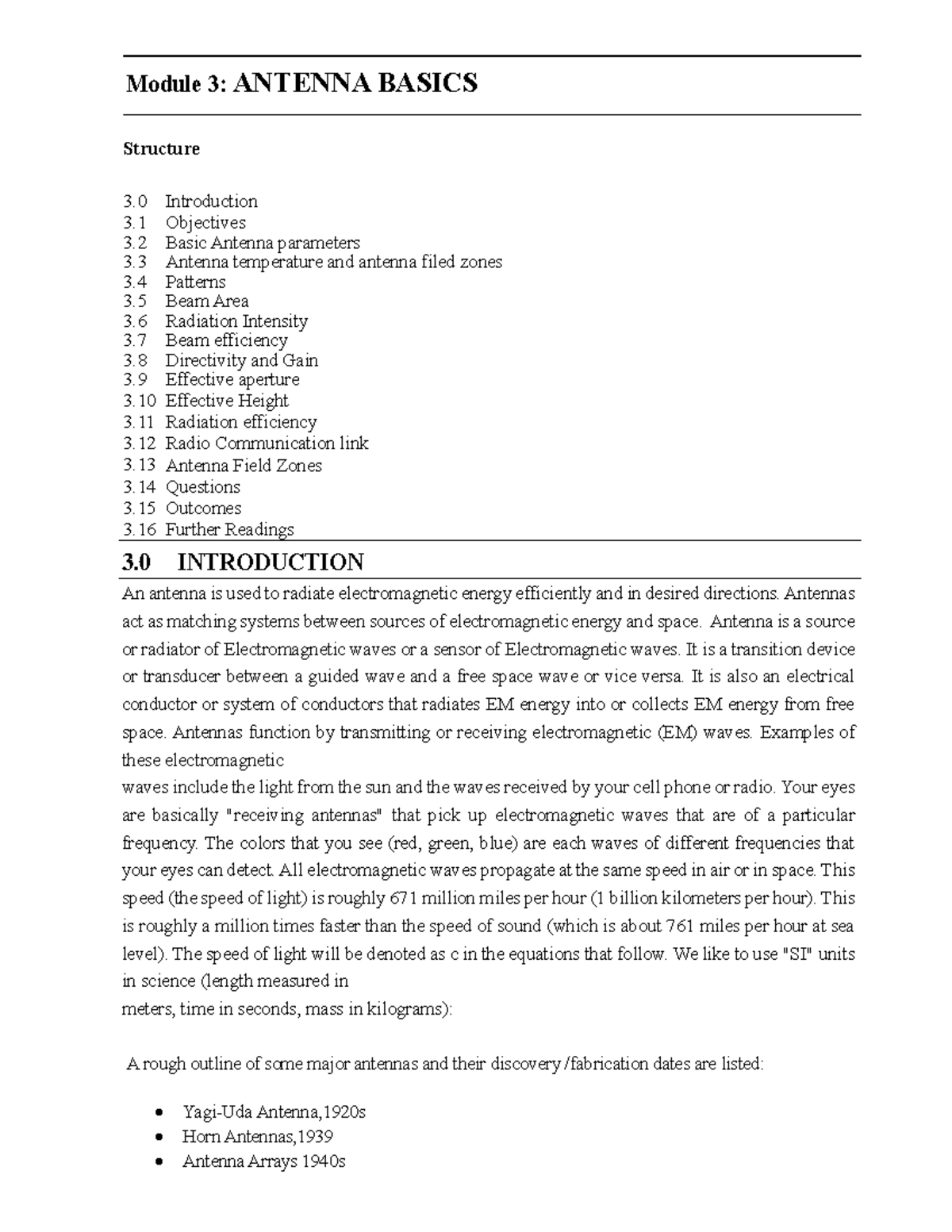 Module 3 - Antenna Basics Notes MWA - VTU 7th SEM - Studocu