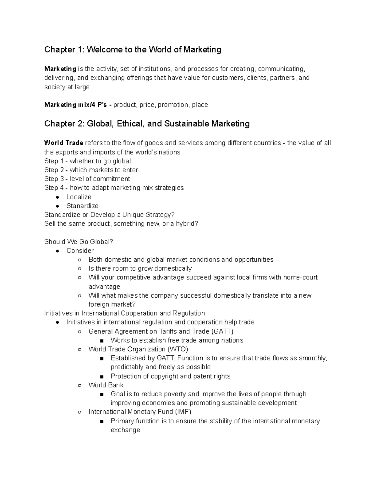 Marketing Notes: Key Concepts and Strategies (MKT 101) - Studocu