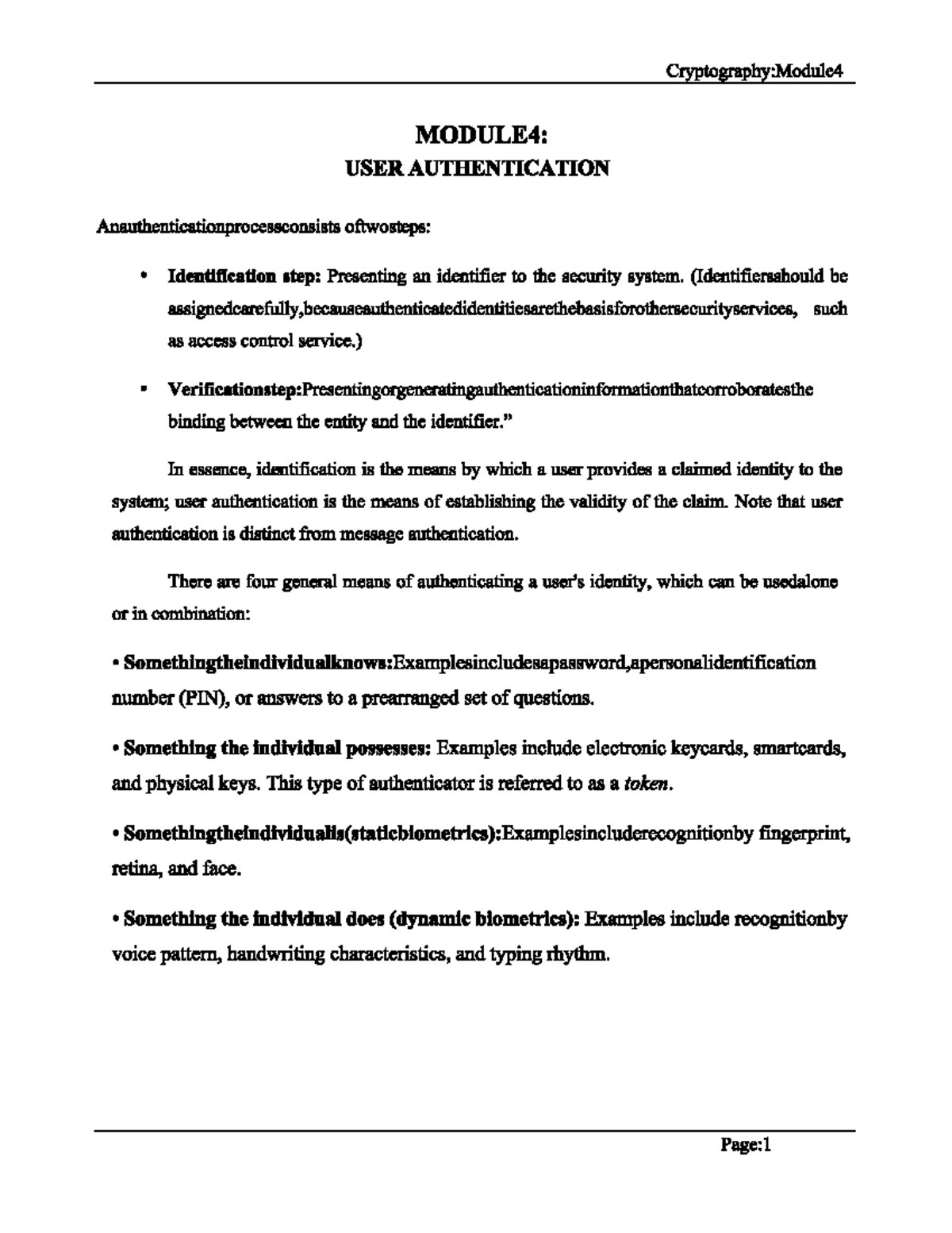 CNS-Module 4: Kerberos Authentication and User Security - Studocu