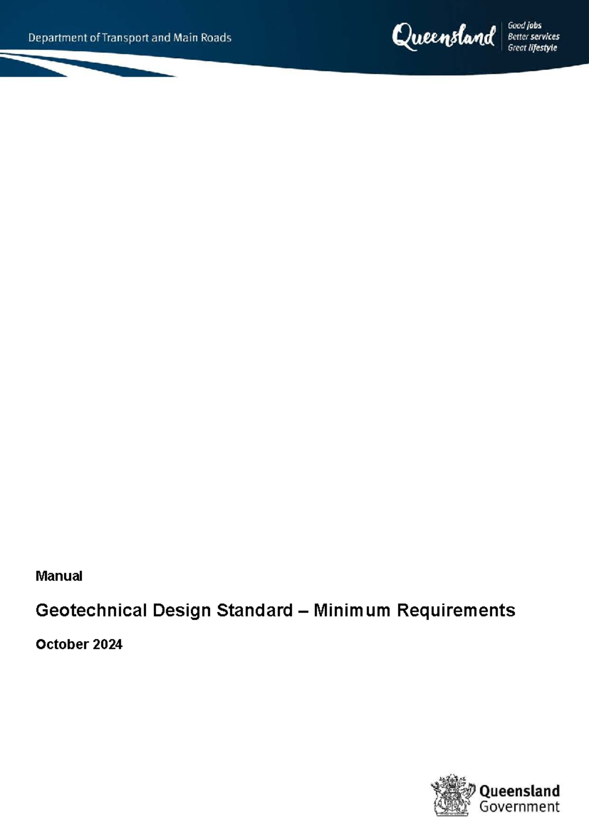 Geotechnical Design Standard Minimum Requirements (GDS) - October 2024 ...