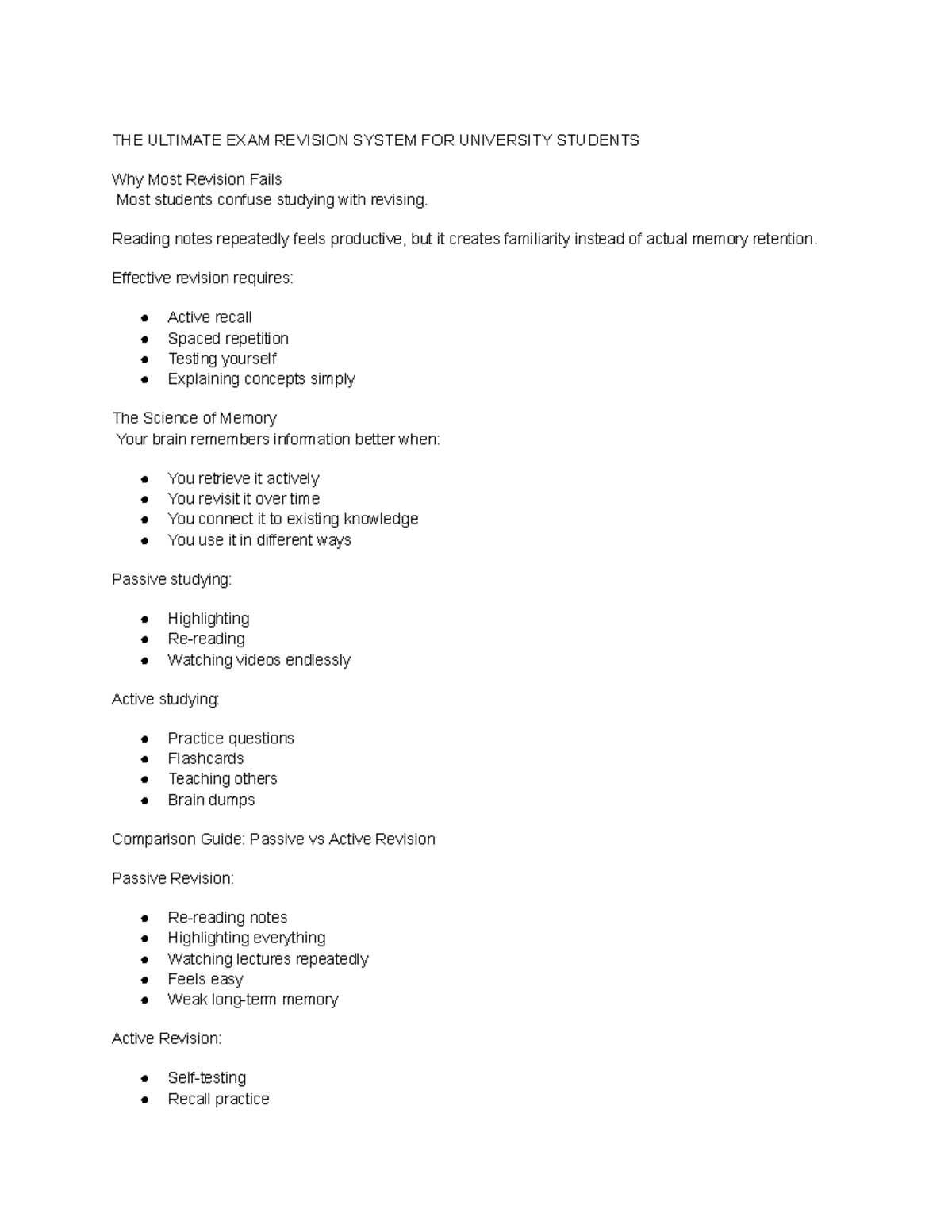 Ultimate Revision Strategies for University Exams: A Guide - Studocu
