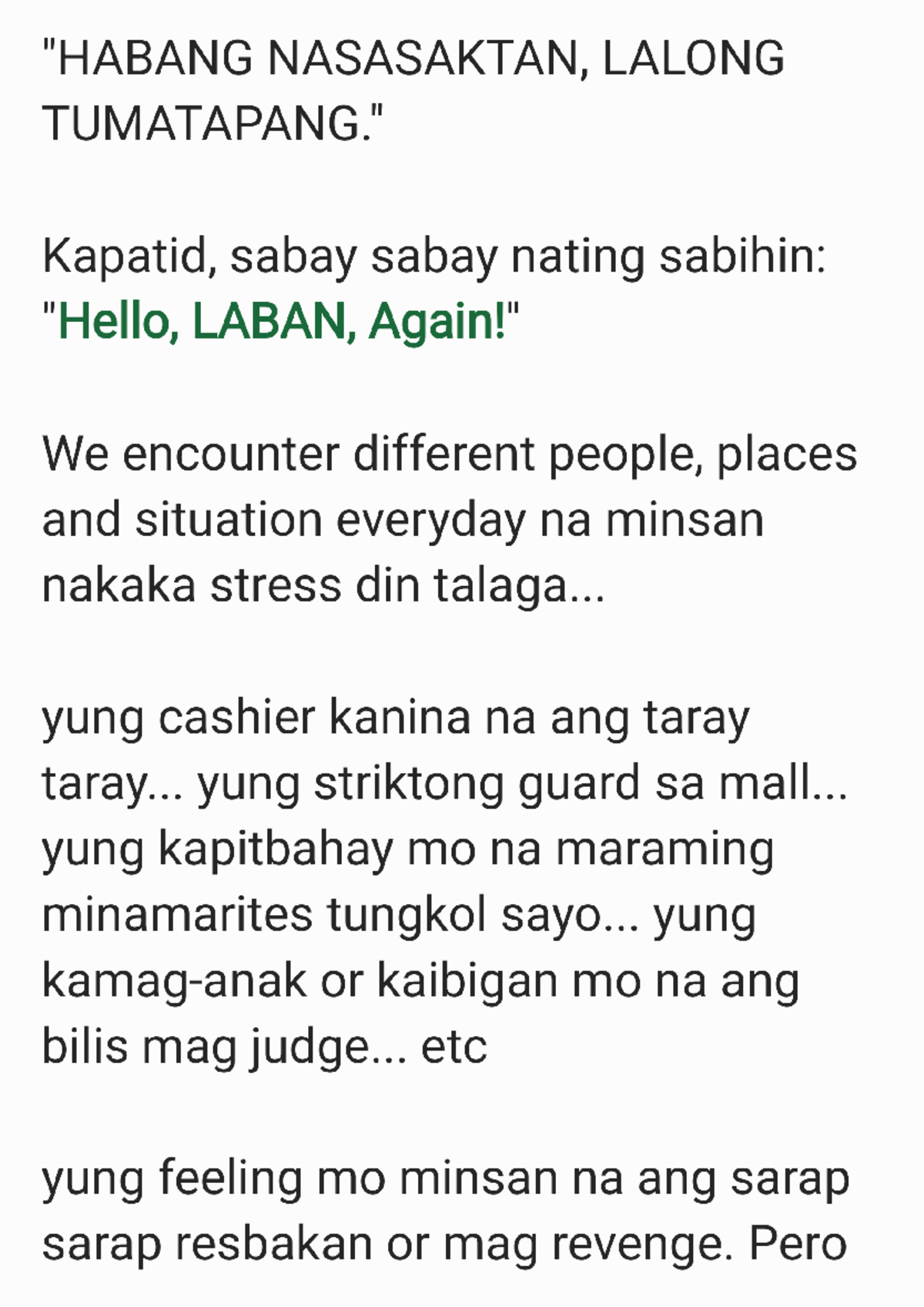 Hello, Laban, Again - None - NASASAKTAN, LALONG Kapatid, sabay sabay ...