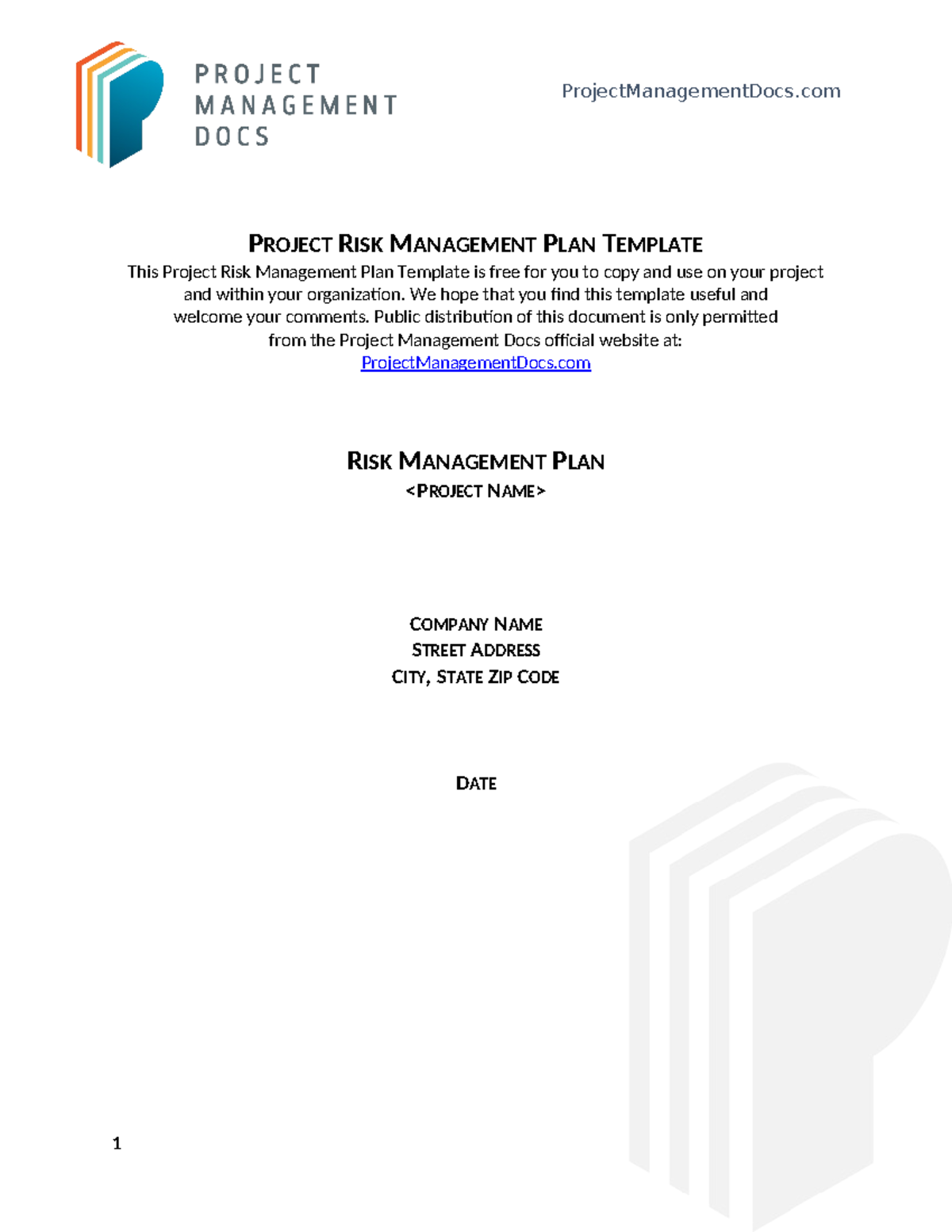ProjectManagementDocs.com Project Risk Management Plan Template - Studocu