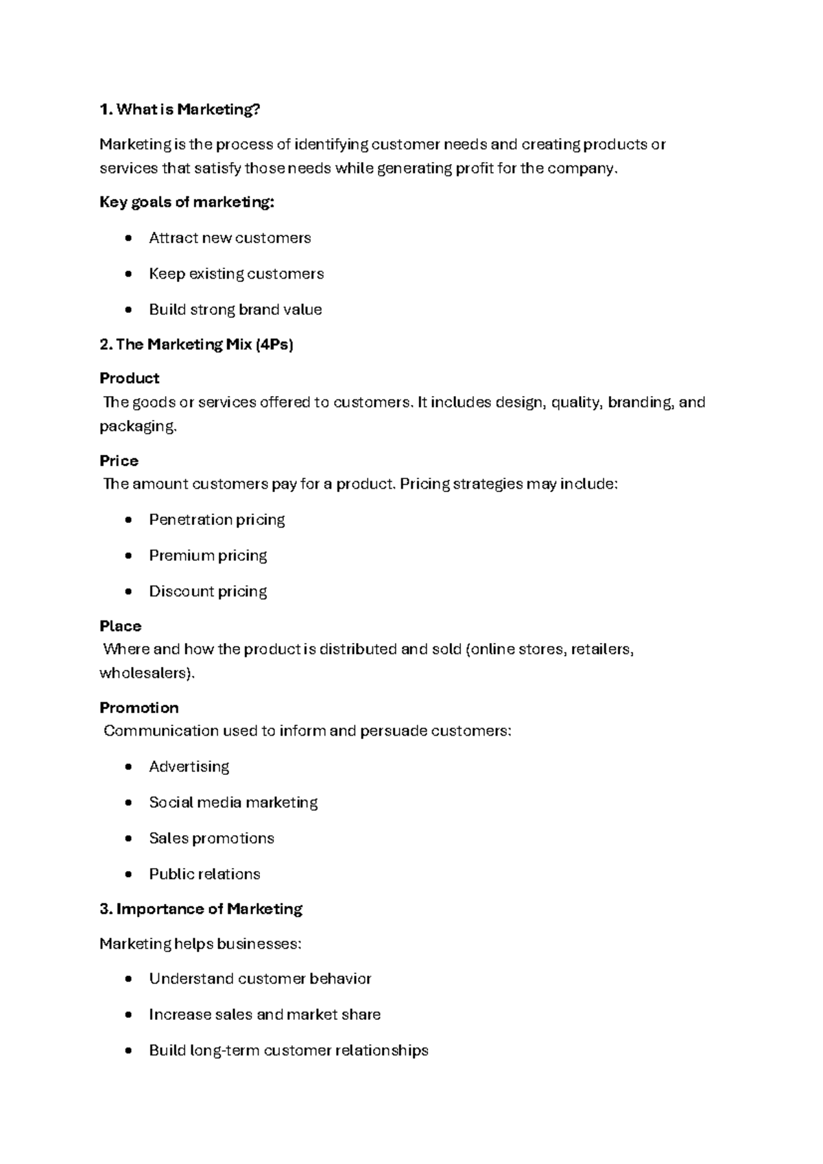 Marketing Fundamentals: Understanding the 4Ps and Their Importance ...