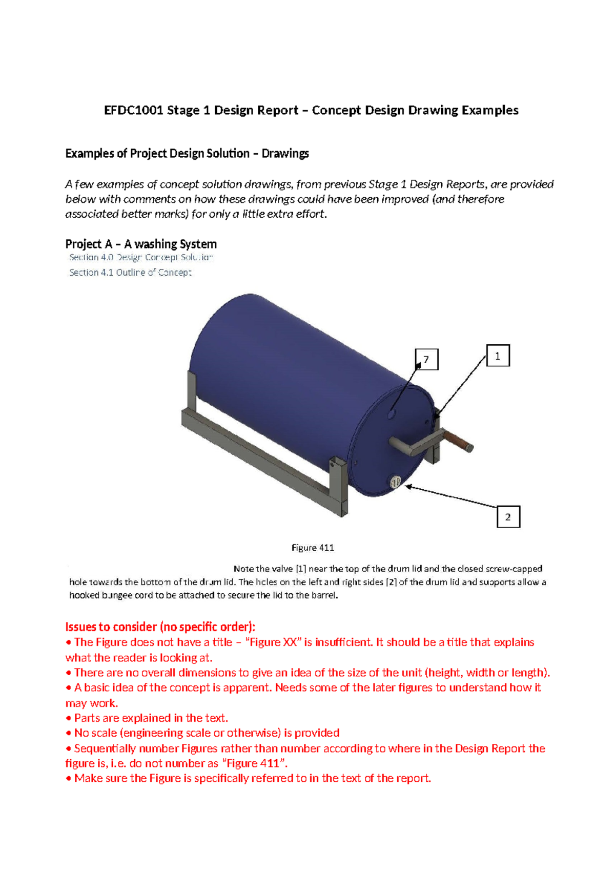 EFDC1001 Stage 1 Design Report: Concept Drawing Examples & Feedback ...