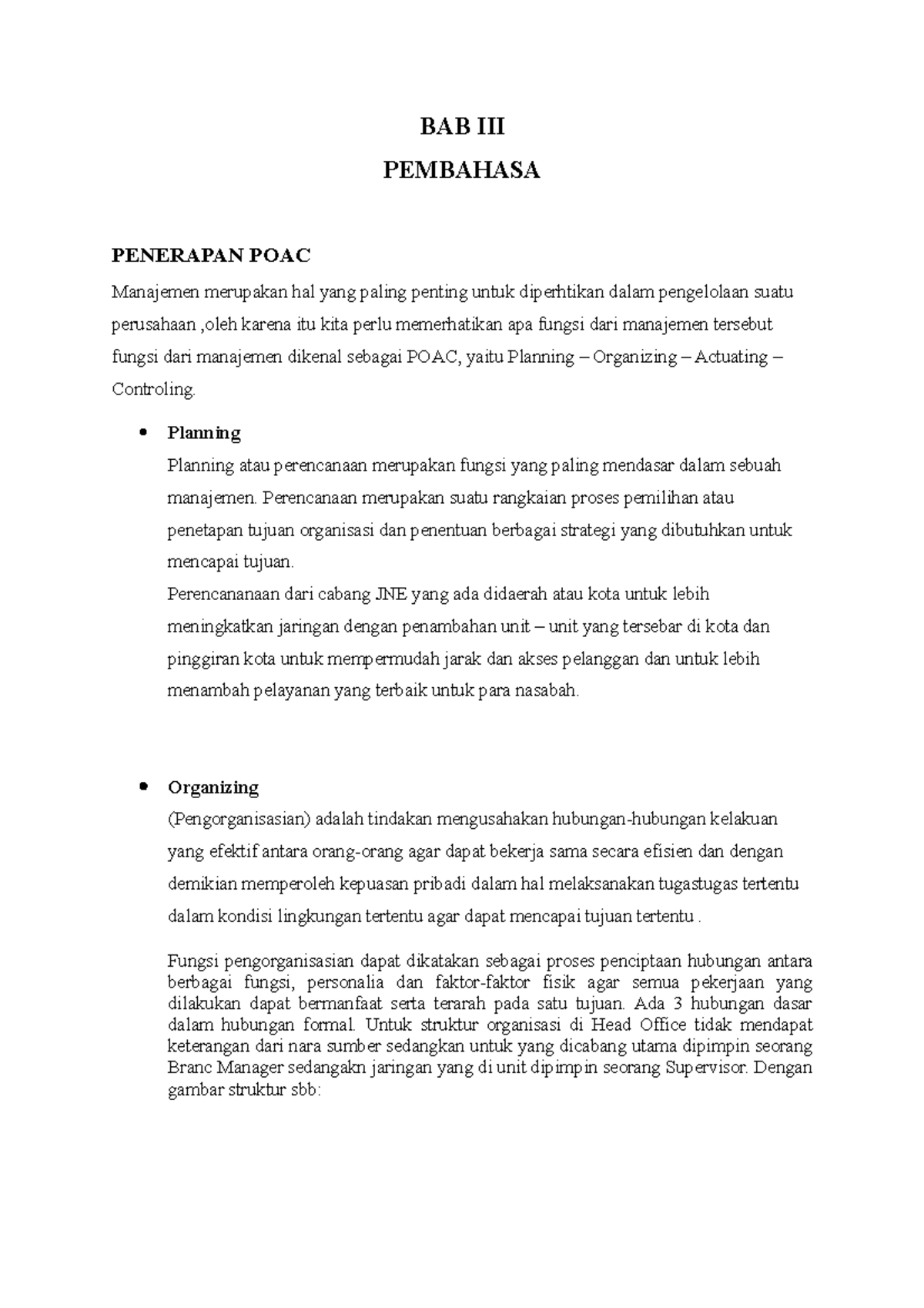 POAC dalam Manajemen: Penerapan dan Fungsi Utama dalam Organisasi - Studocu