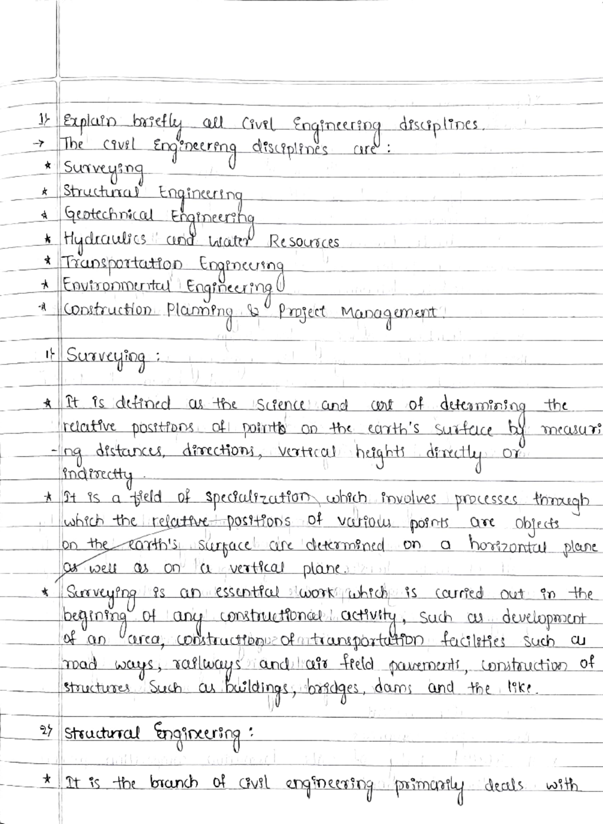 Civil assignment 1 - No description!! - Explain briefly all Civil ...