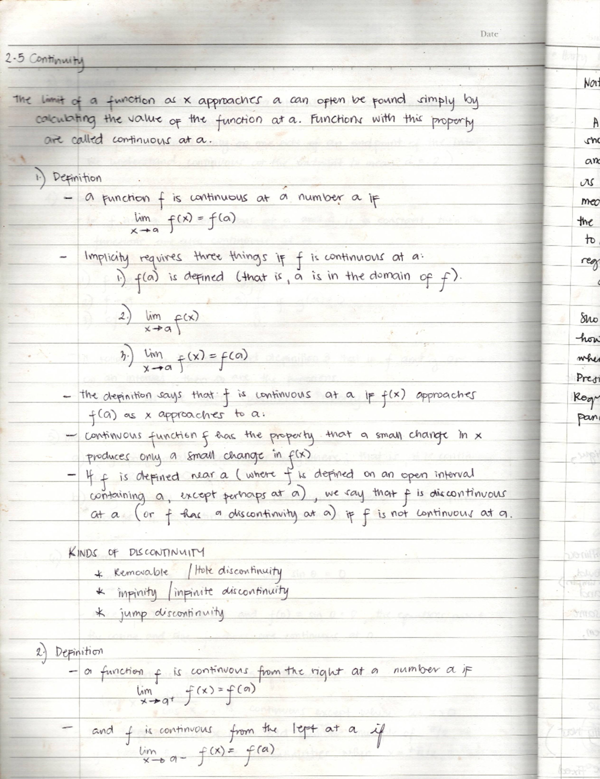 Limits & Derivatives - Calculus - Studocu