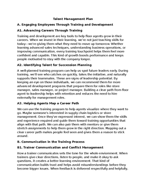 [Solved] Identify four measurable learning objectives for the training ...