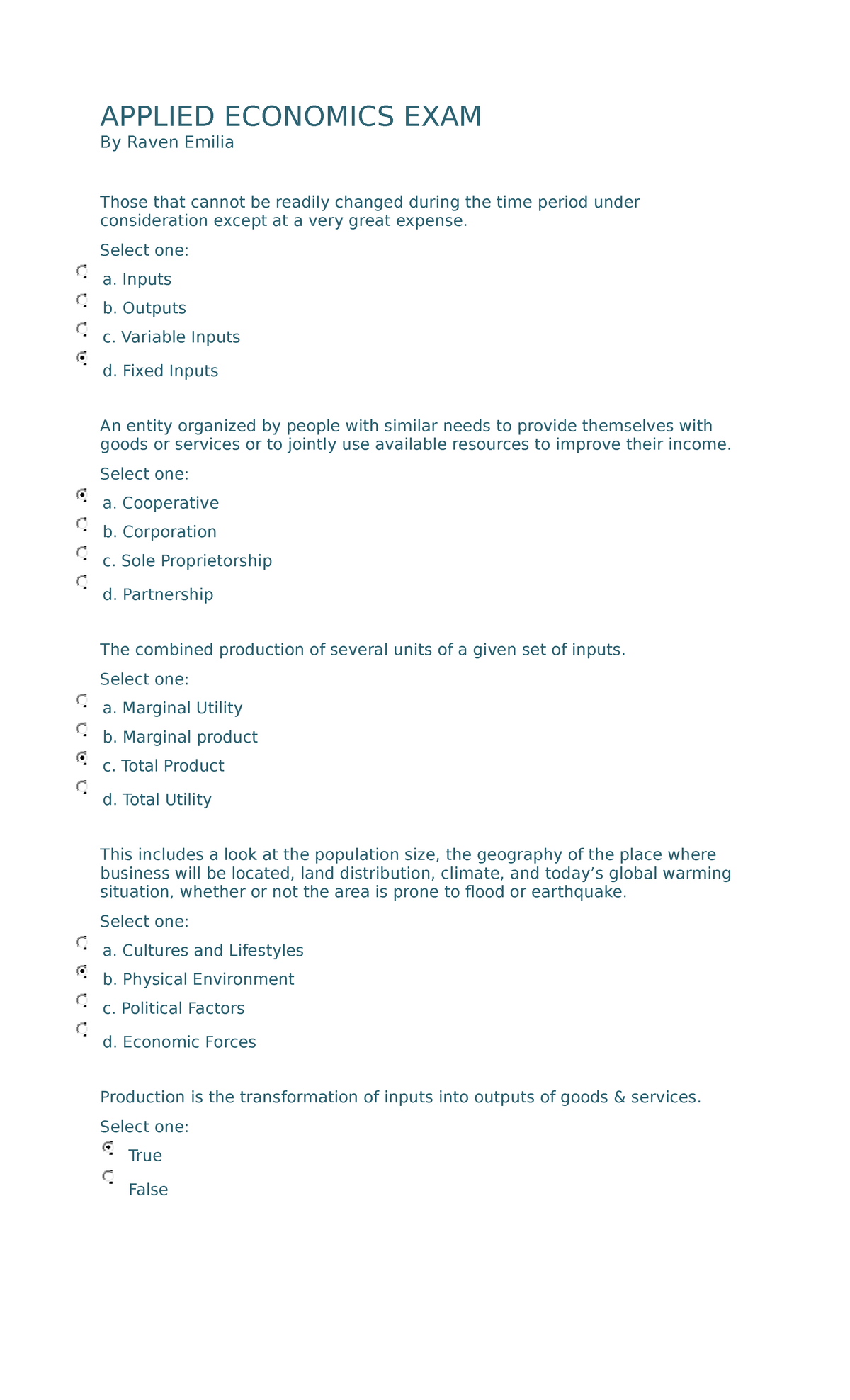 Applied Economics Midterm Exam: Key Concepts and Topics - Studocu