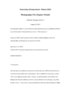 Photography 176 Chapter 6 Presentation - University of Connecticut ...