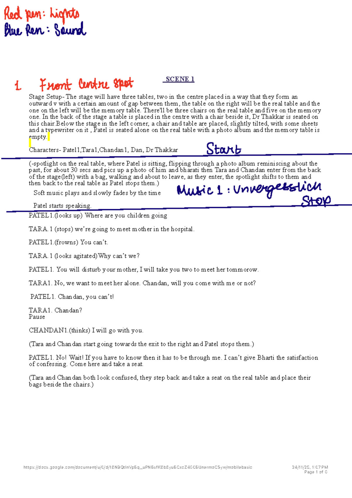 Tara Script Group D: Scene Breakdown and Character Analysis - Studocu