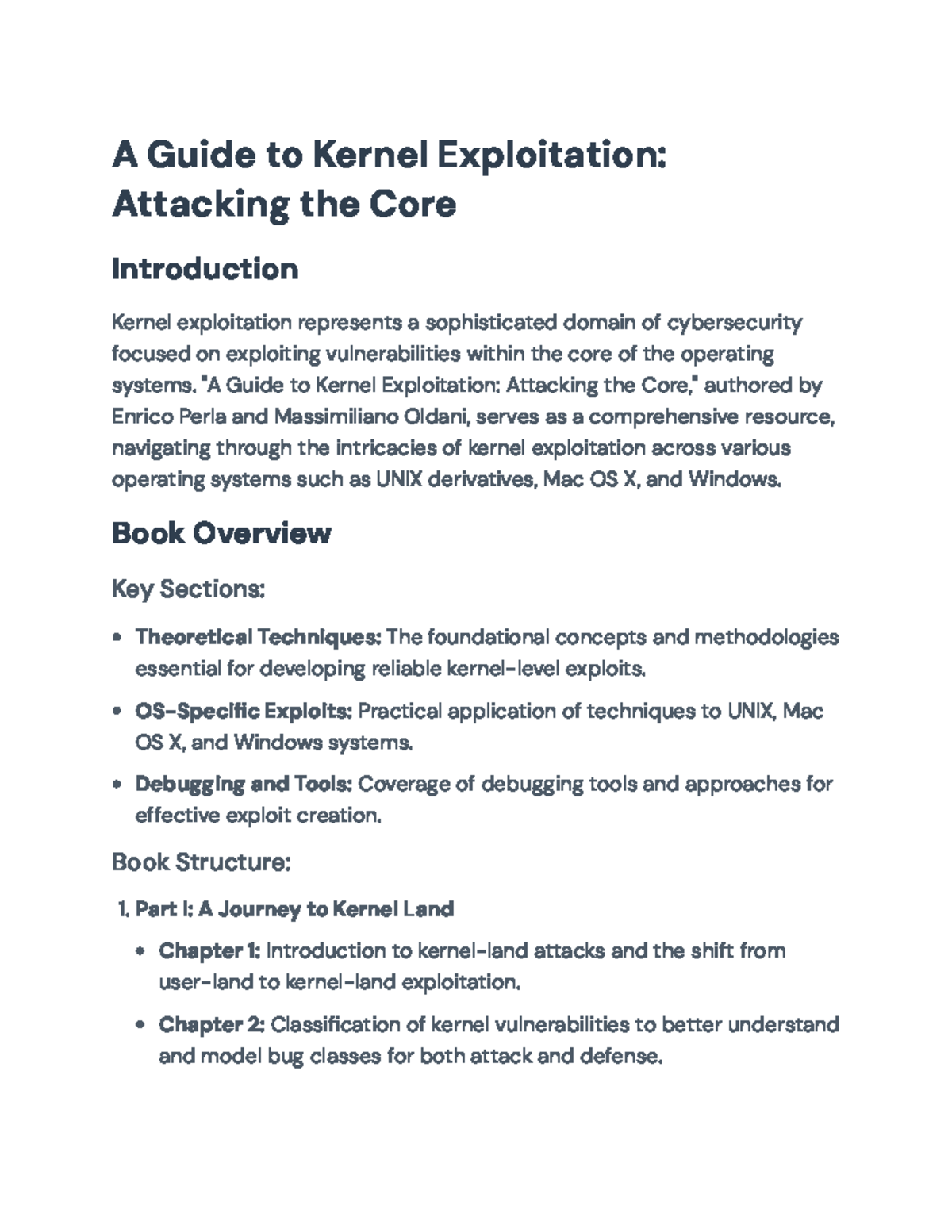 A Guide to Kernel Exploitation: Techniques and Strategies for OS ...