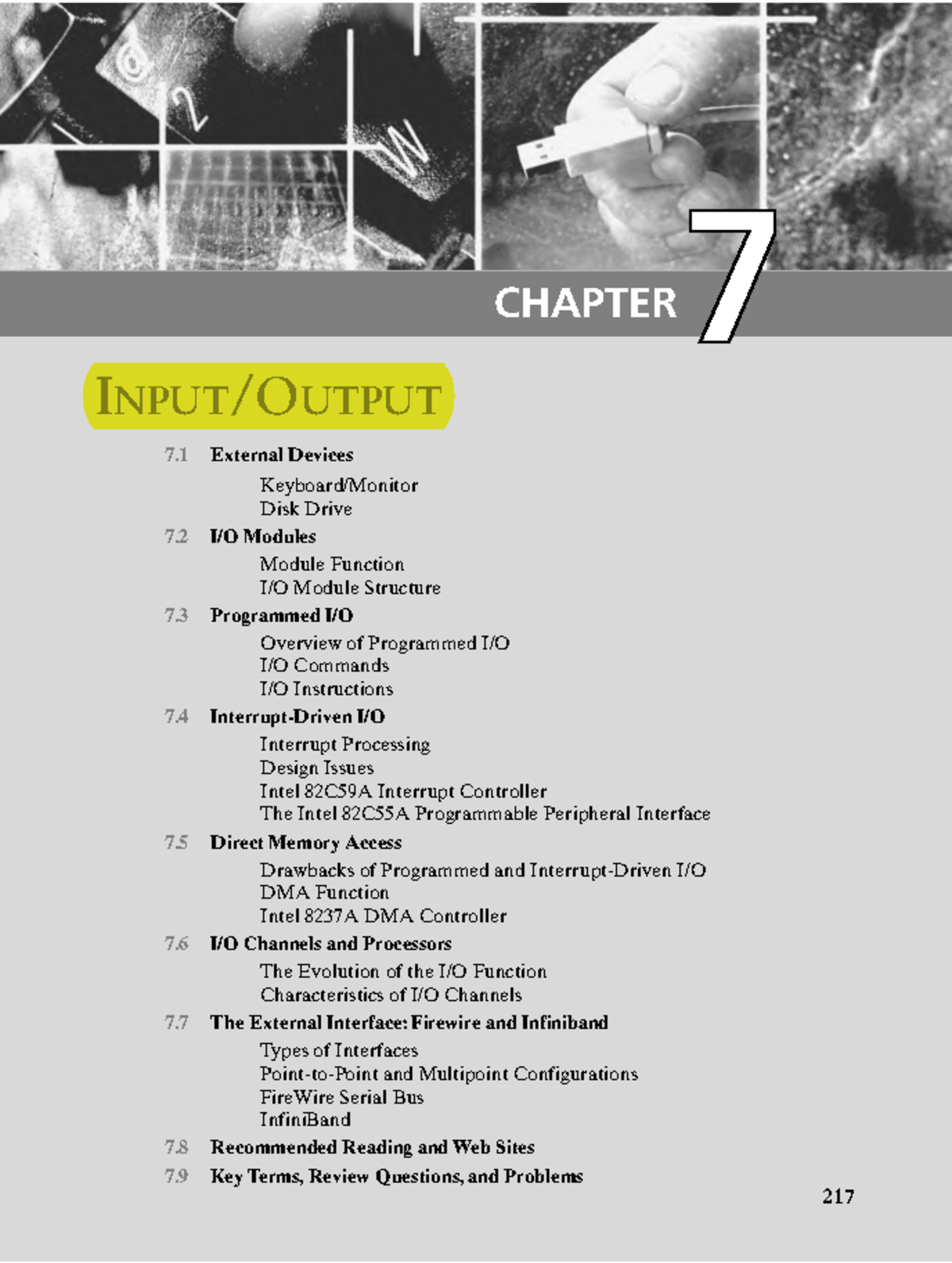 CHAPTER 7: External Devices and Module Functions - Stallings (8th Ed ...