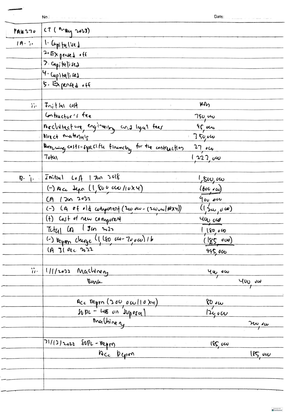 CT FAR270 - Common Test Notes and Guidelines - Studocu