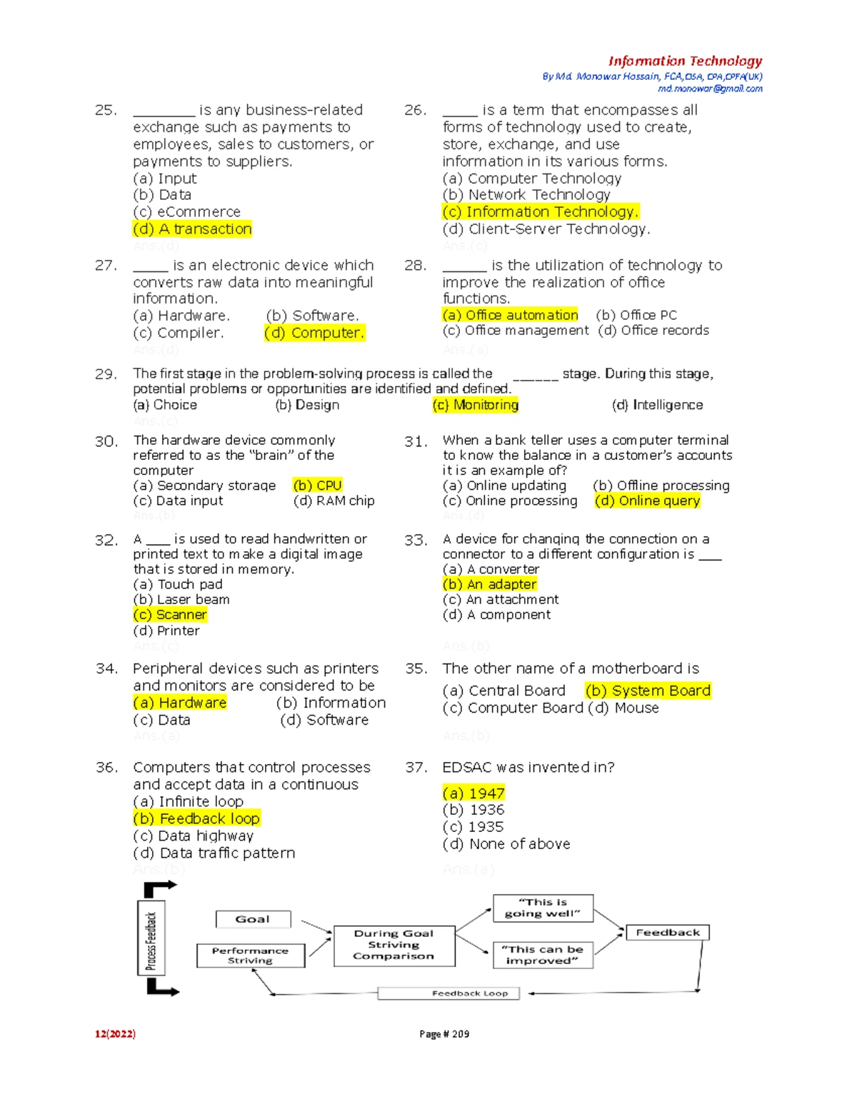 CA(CL) IT MCQ (01) - Comprehensive Question Bank for Exam Prep - Studocu