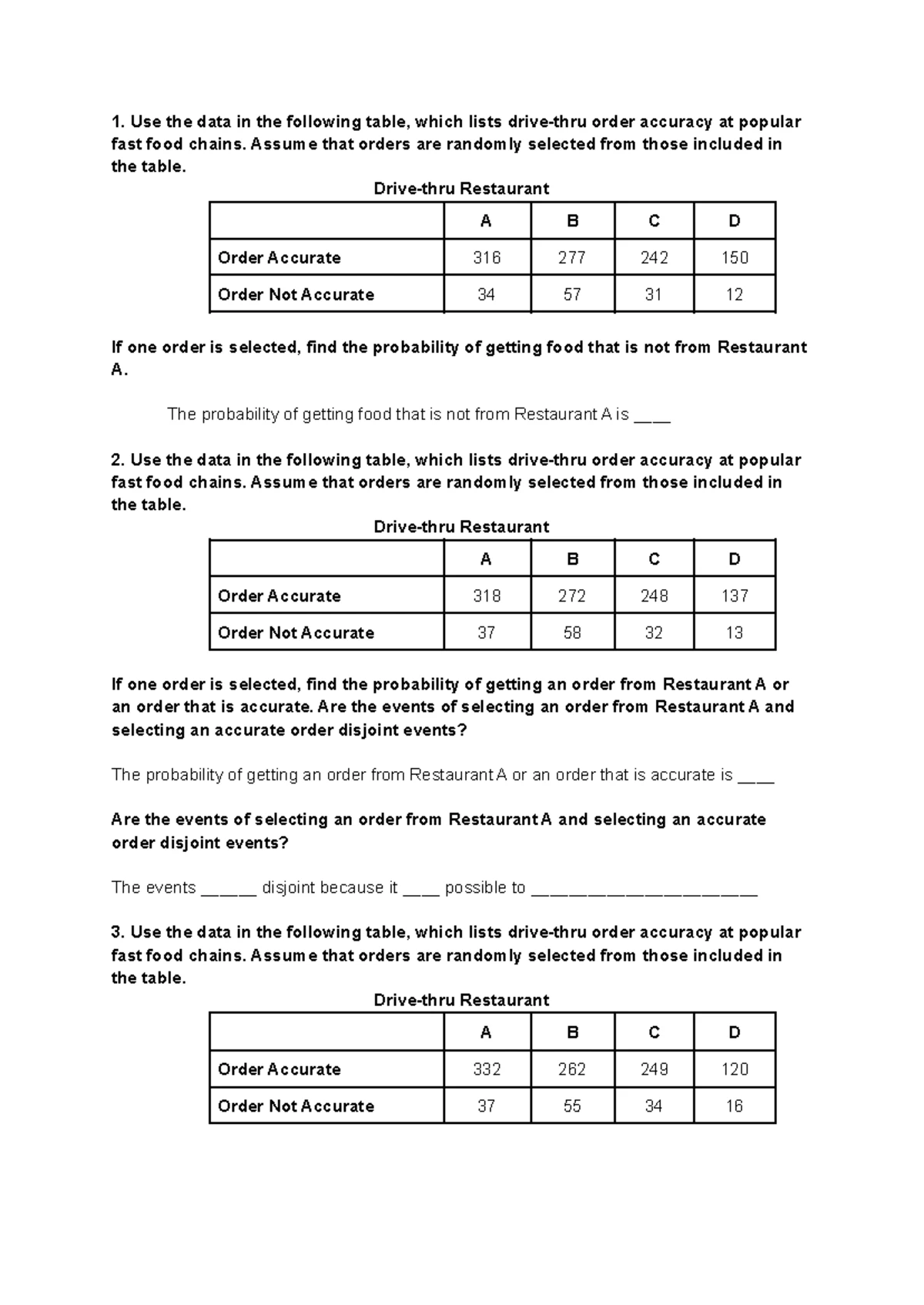 Applied Stat Test 3 Review 3 - Which of the following is NOT a ...