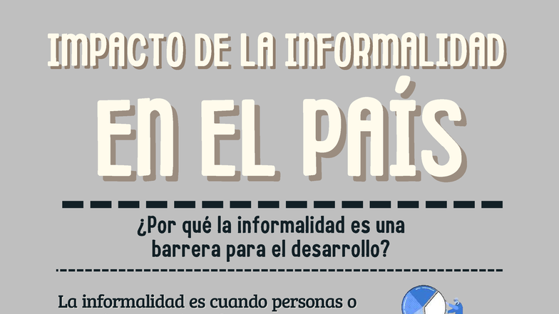 Infografía sobre la Informalidad y su Impacto en el Desarrollo - Studocu