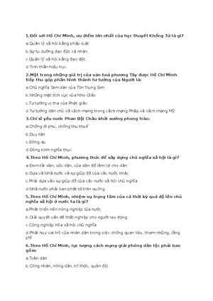 [Solved] Trong qu trnh hnh thnh t tng ca mnh H Ch Minh tip thu nhng gi ...