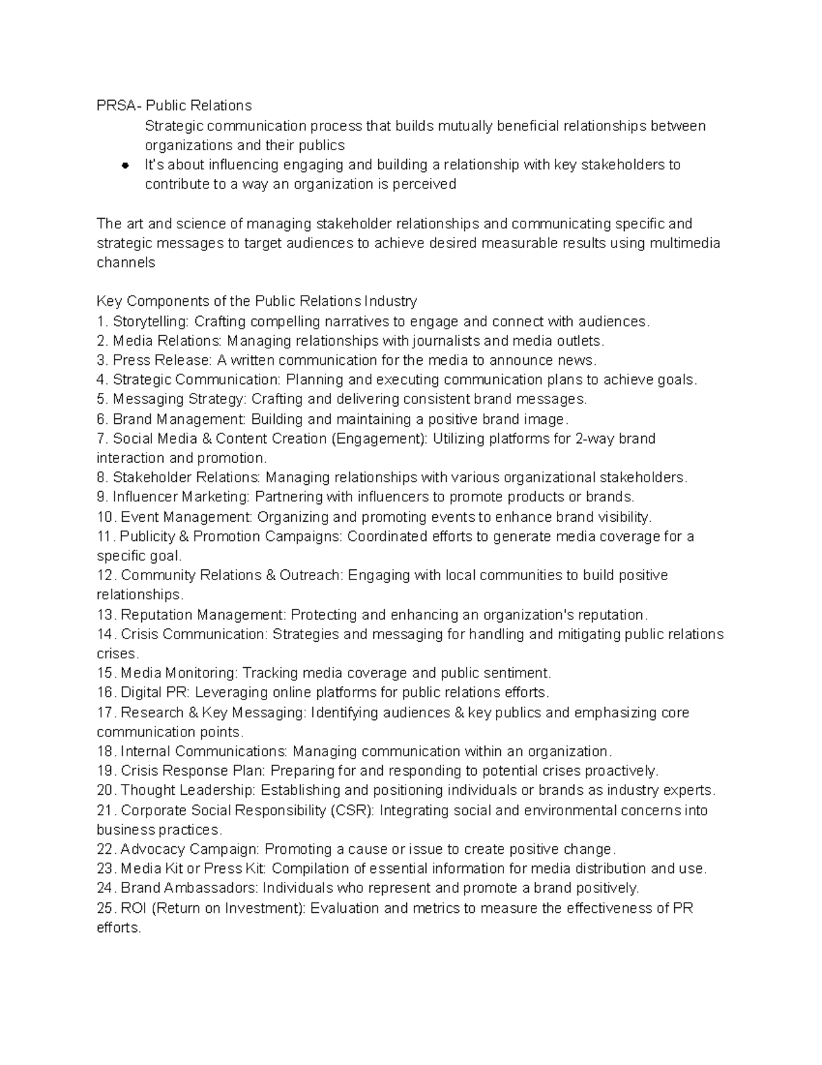 Public Relations Management Strategies: Key Concepts Overview (PR 101 ...
