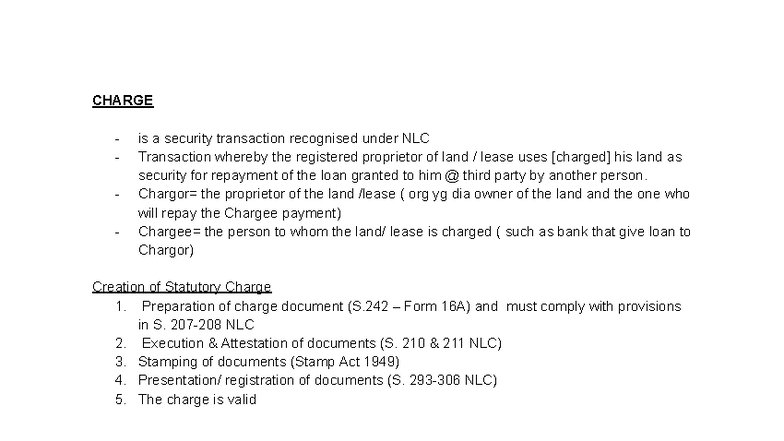 NLC 2023: Comprehensive Notes on Security Transactions and Charges ...