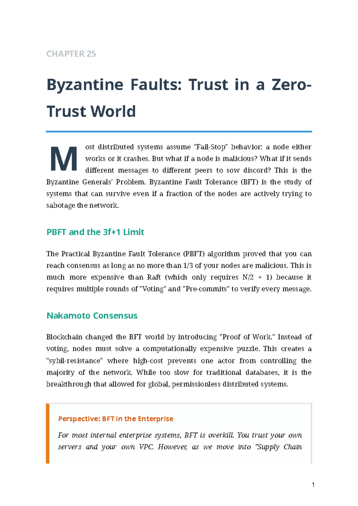 Chapter 25: Byzantine Fault Tolerance in Blockchain Systems - Studocu