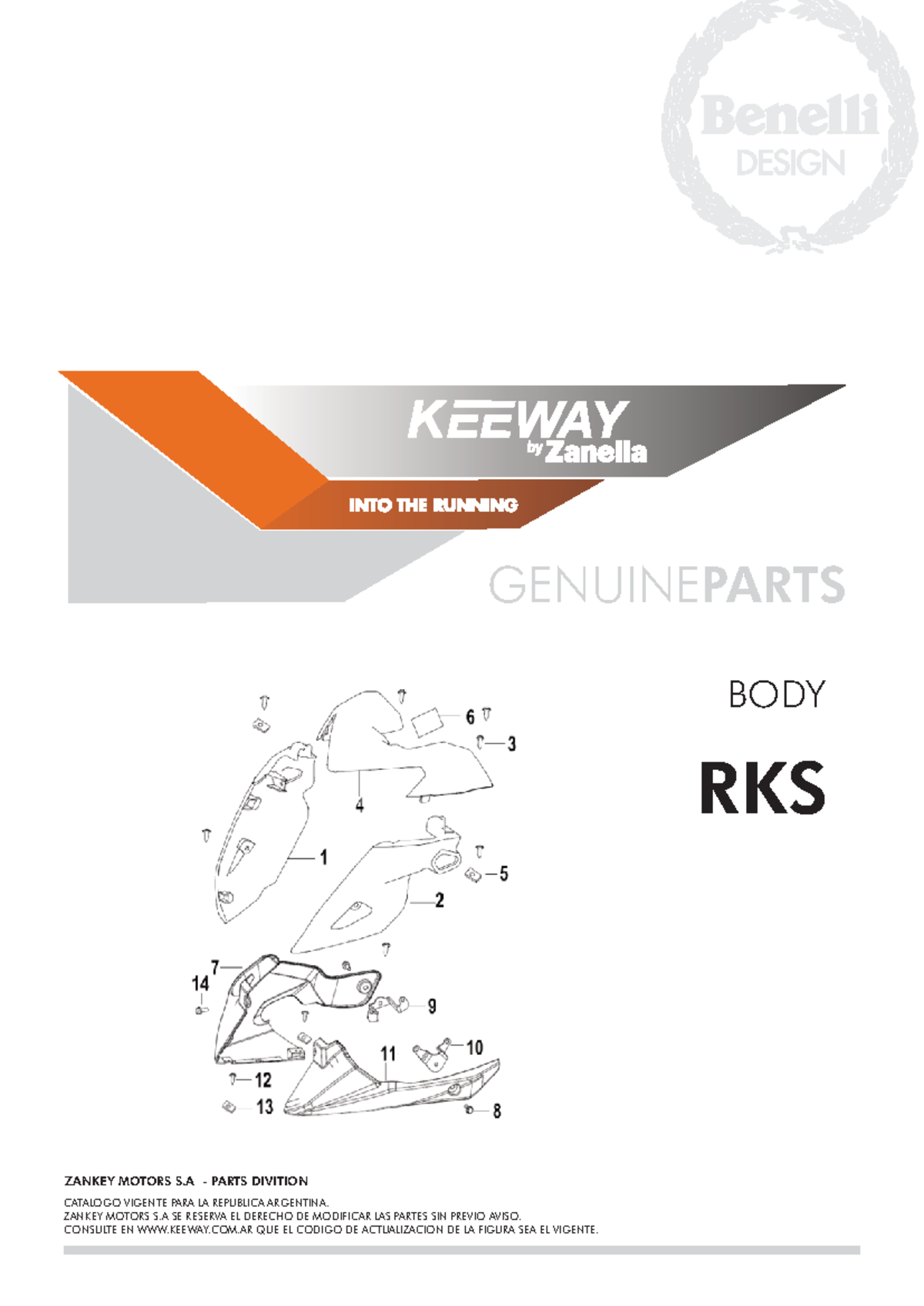Catálogo de Partes Oficiales Keeway RKS - Actualización PCRKS211 - Studocu