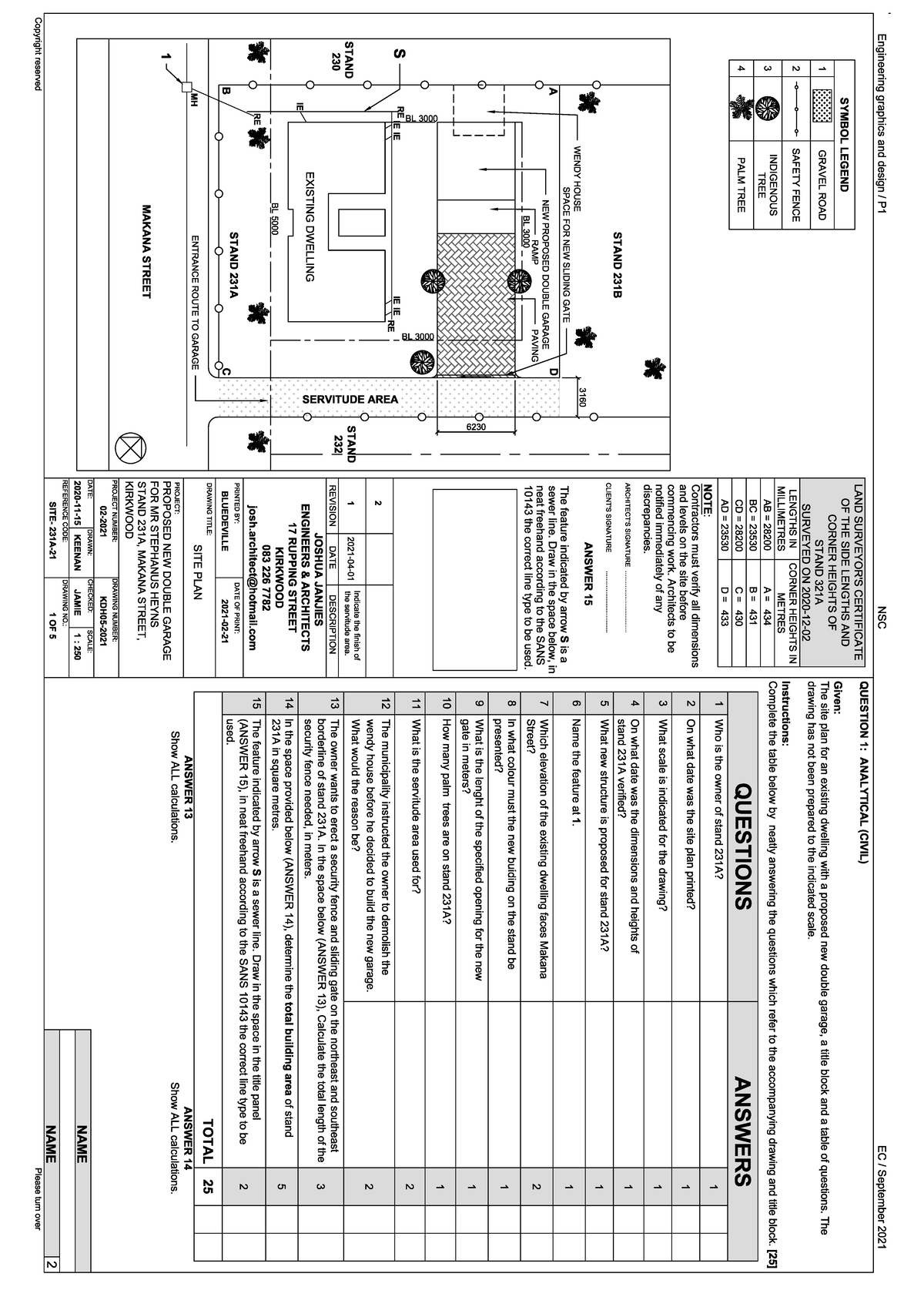 CIVIL 1 Analytical Paper On Engineering Graphics Design P1 Studocu