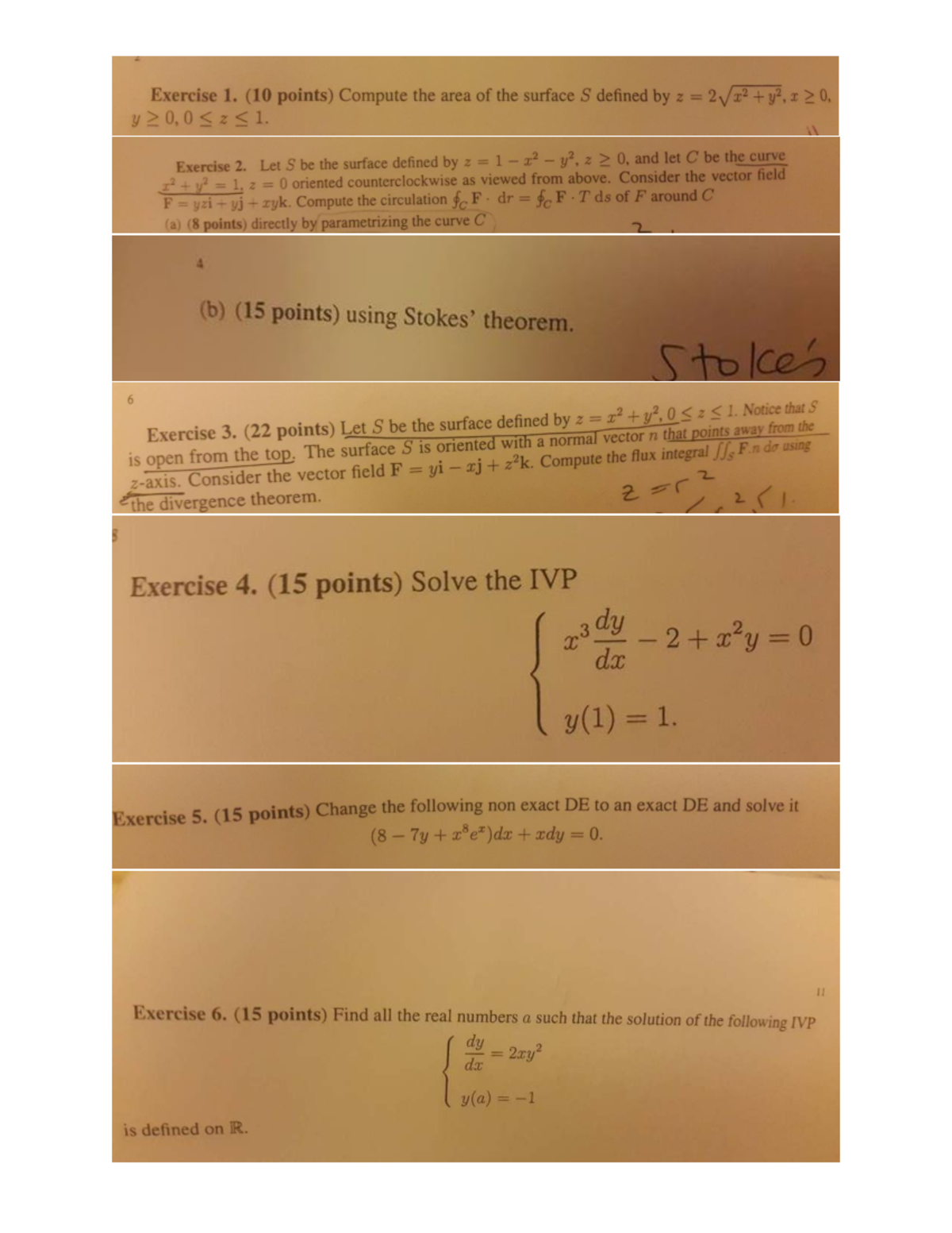 Quiz 1: Surface Area, Vector Fields, and Differential Equations - Studocu