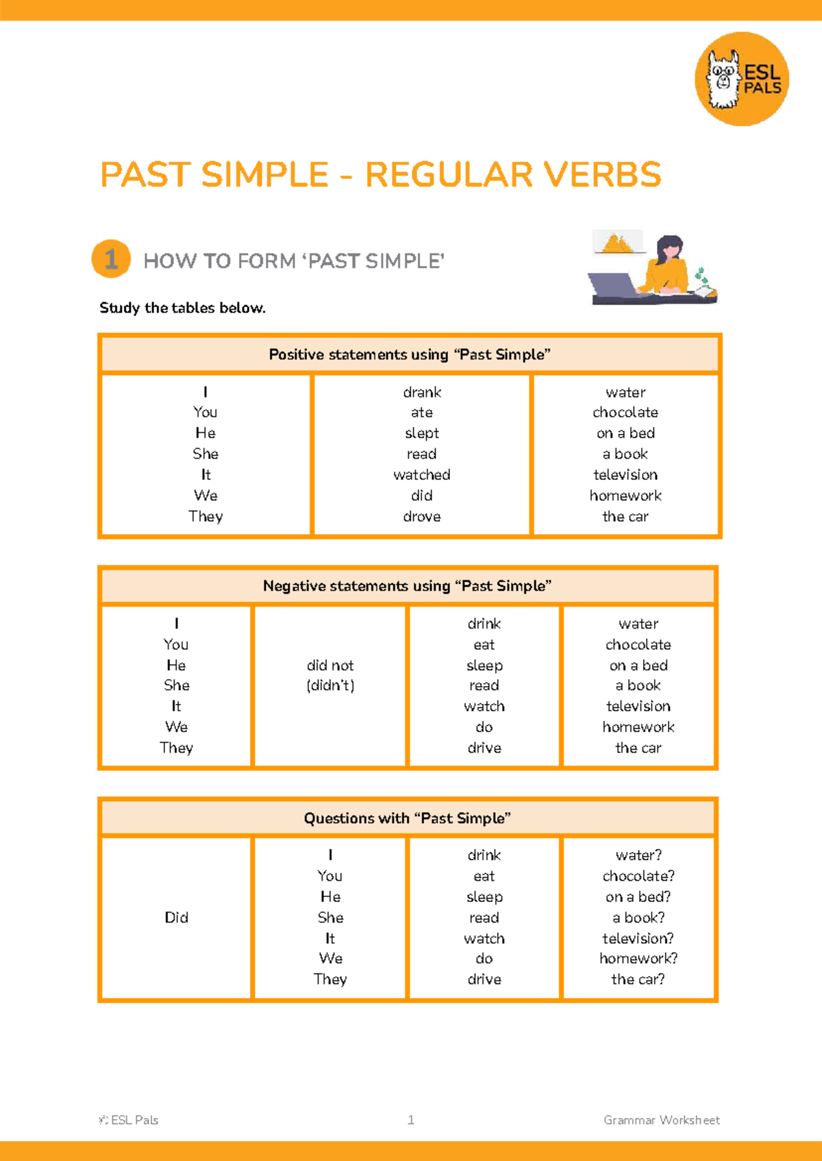 (SV A1-A2) Past Simple Regular Verbs Grammar Worksheet - Studocu