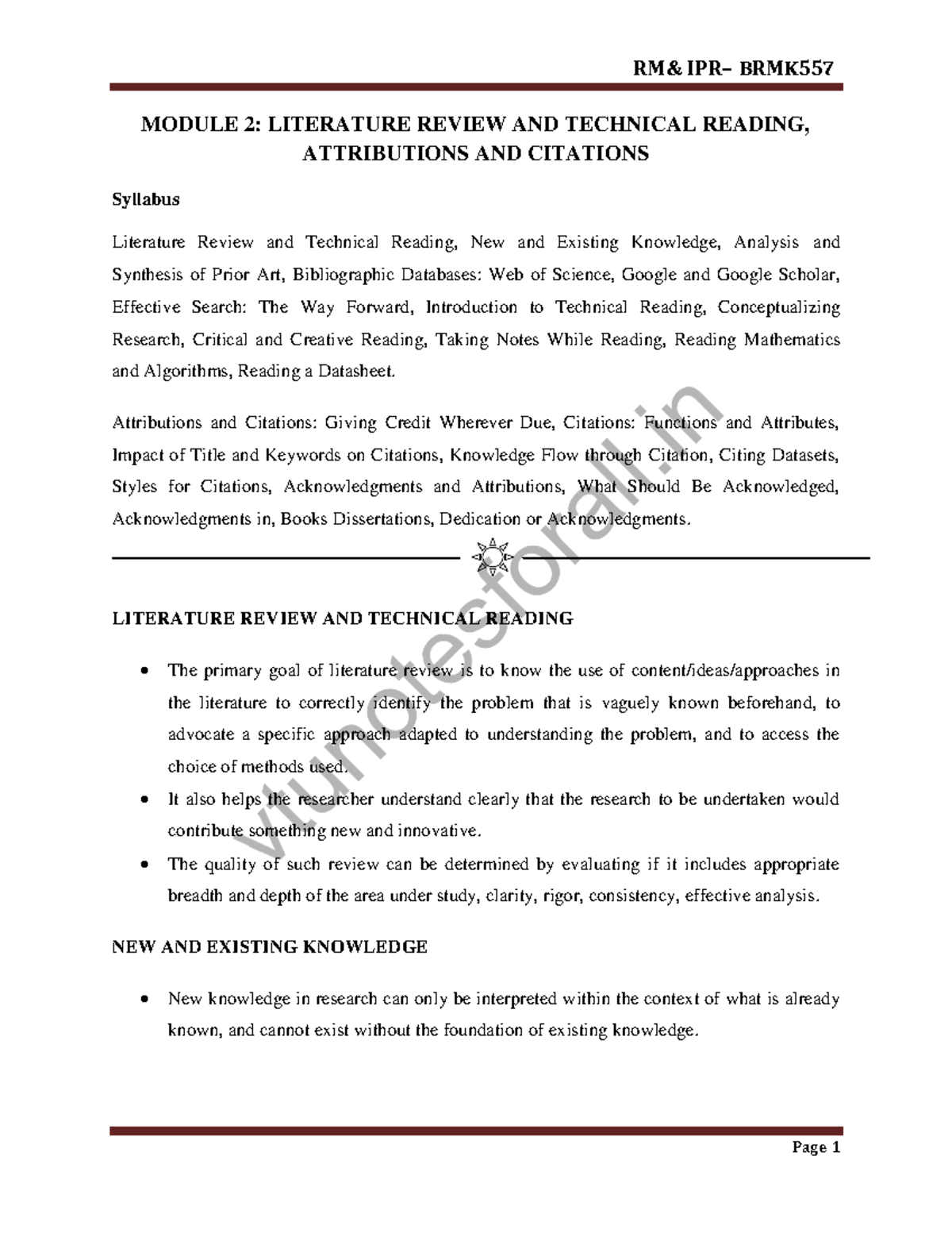 BRMK557 MODULE 2: LITERATURE REVIEW & TECHNICAL READING Guide - Studocu