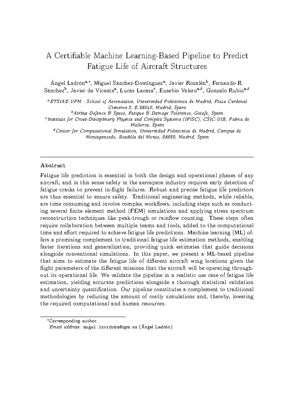 AER 101: Certifiable ML Pipeline for Predicting Aircraft Fatigue Life ...
