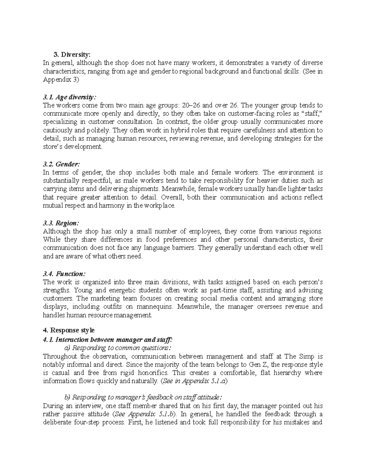 APS- Report: Diversity and Communication in the Workplace - Studocu