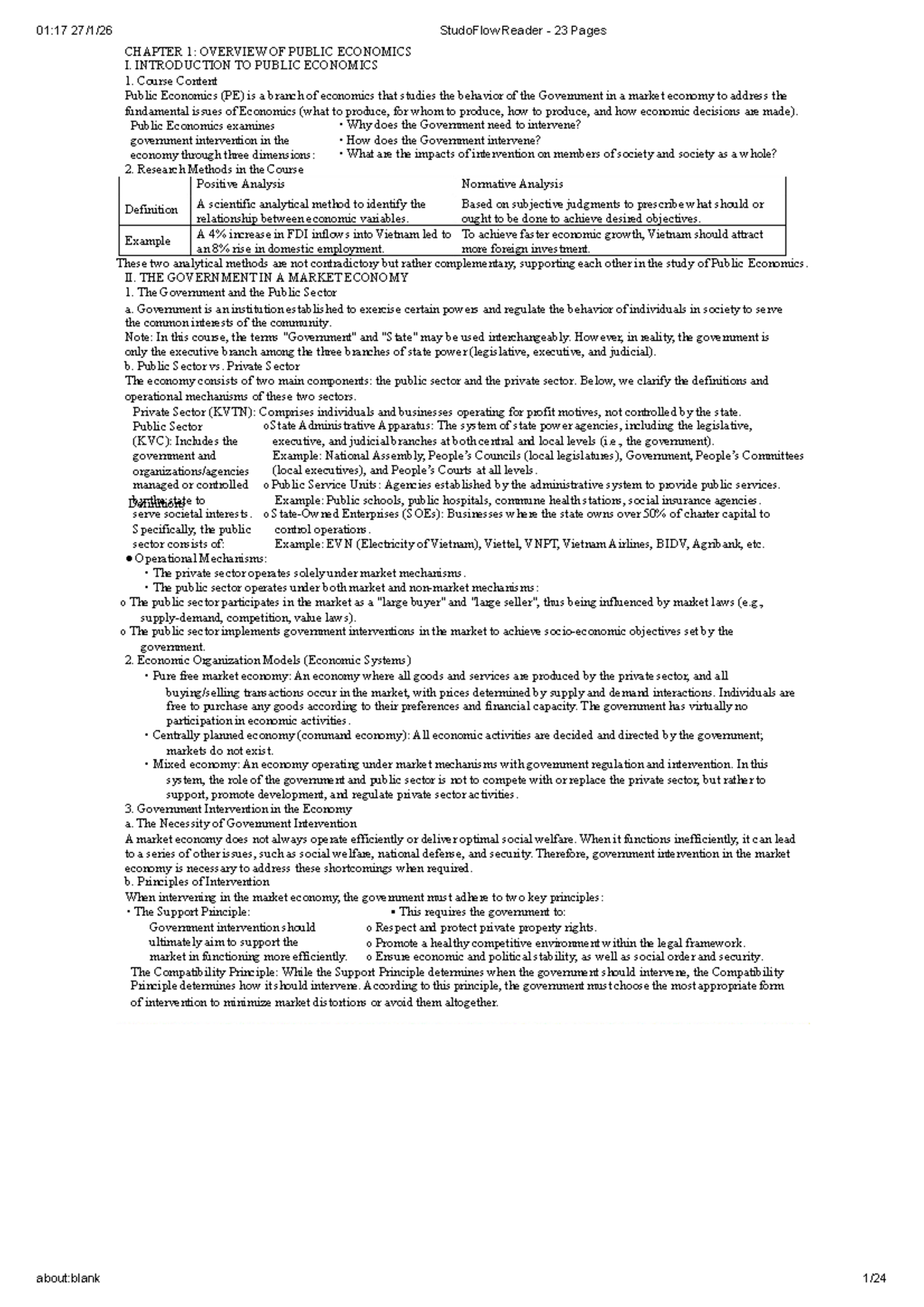 Public Economics Overview: Chapter 1 Insights and Key Concepts - Studocu