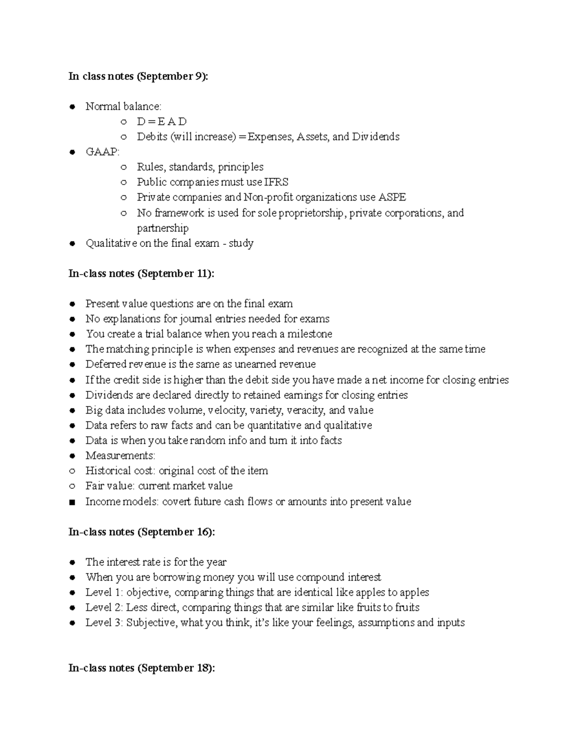 ACCT 101 Final Exam Notes: Key Concepts and Study Points - Studocu