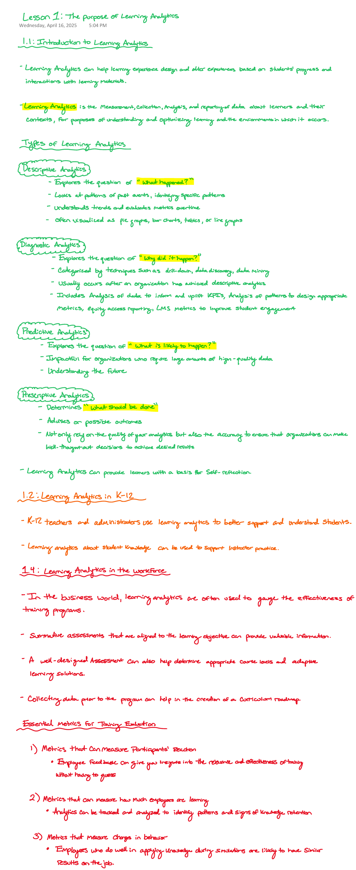 Lesson 1: Understanding Learning Analytics and Its Applications - Studocu