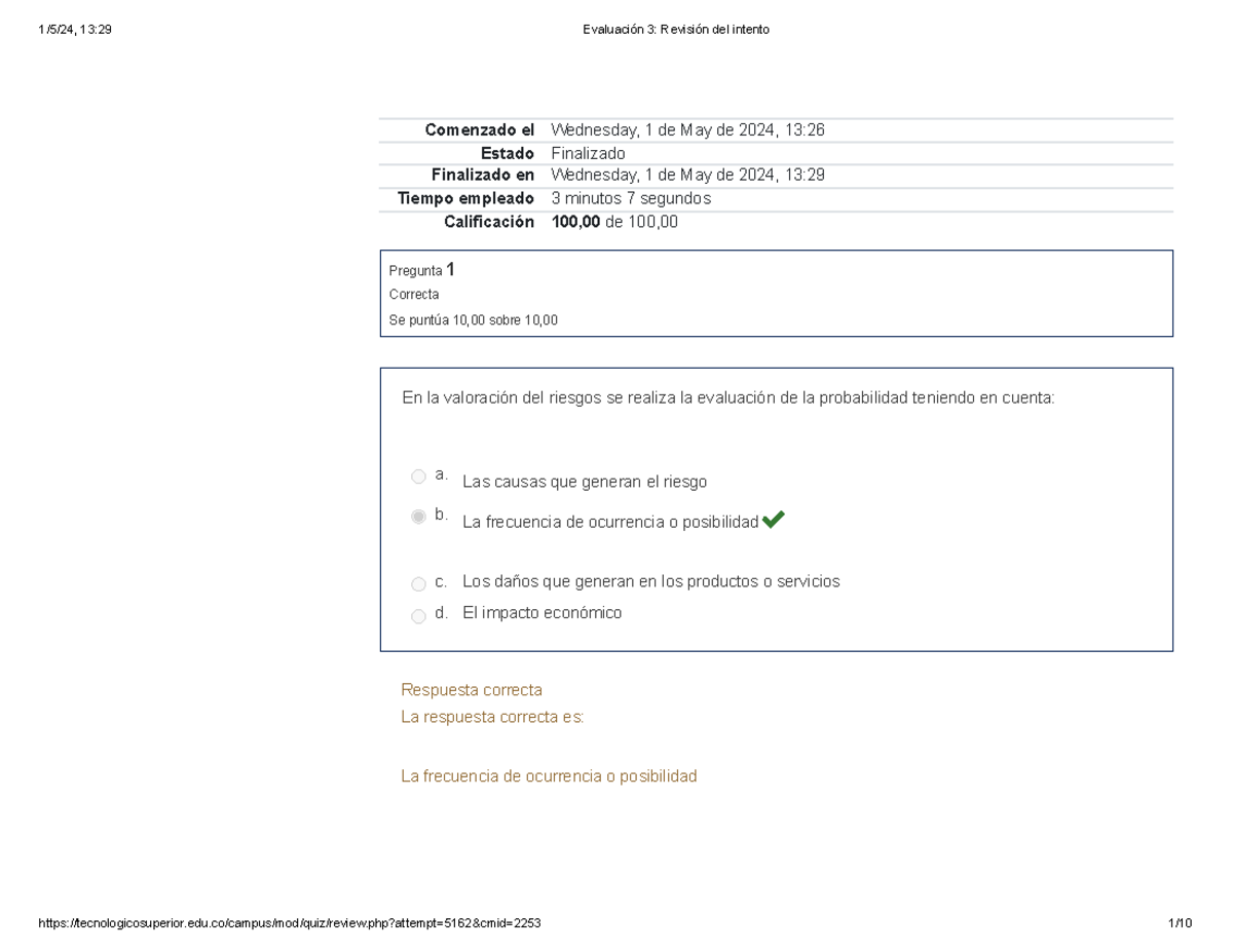 Evaluación 3 Final del Intento 2 - Gestión de Riesgos - Document Preview