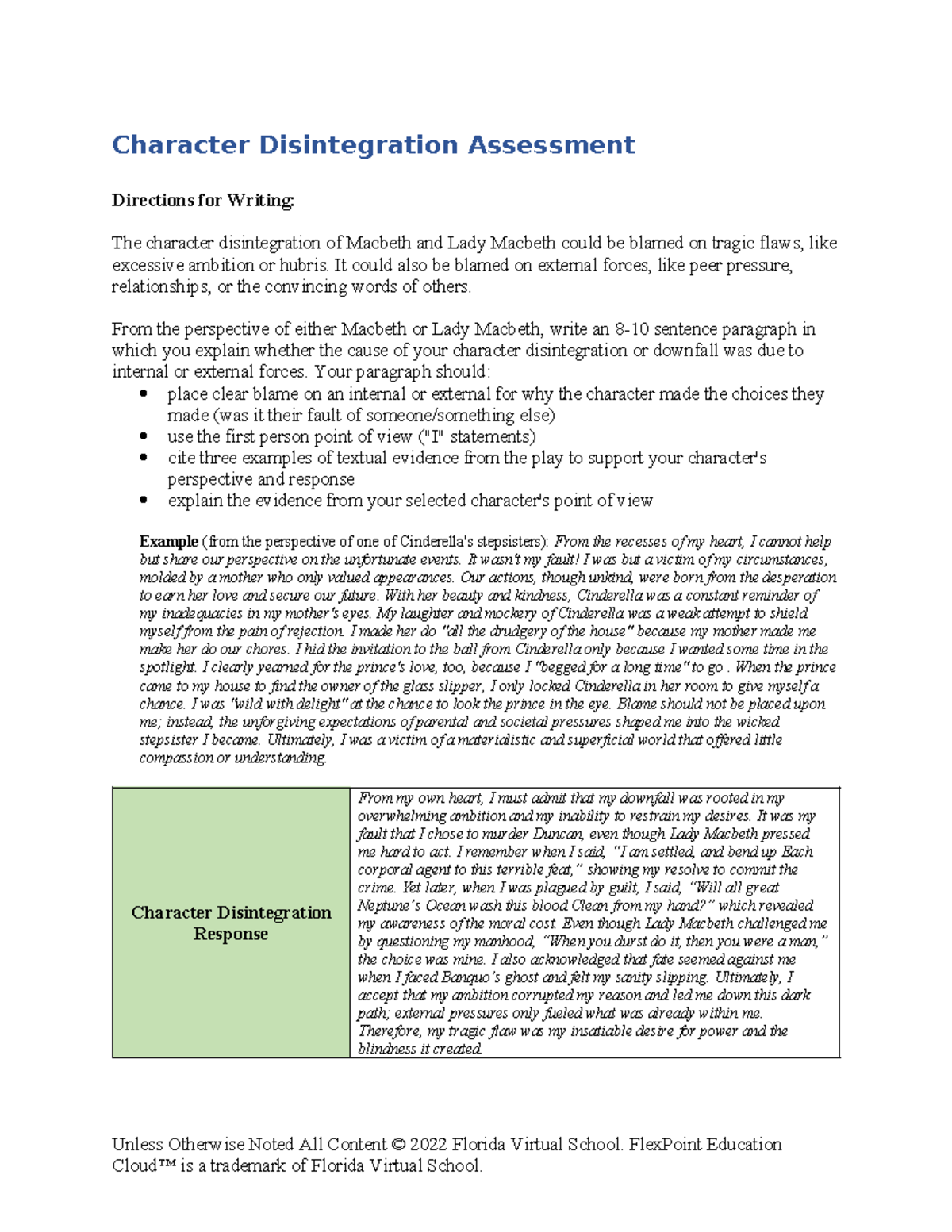 ENG 101: Character Disintegration Analysis of Macbeth & Lady Macbeth ...