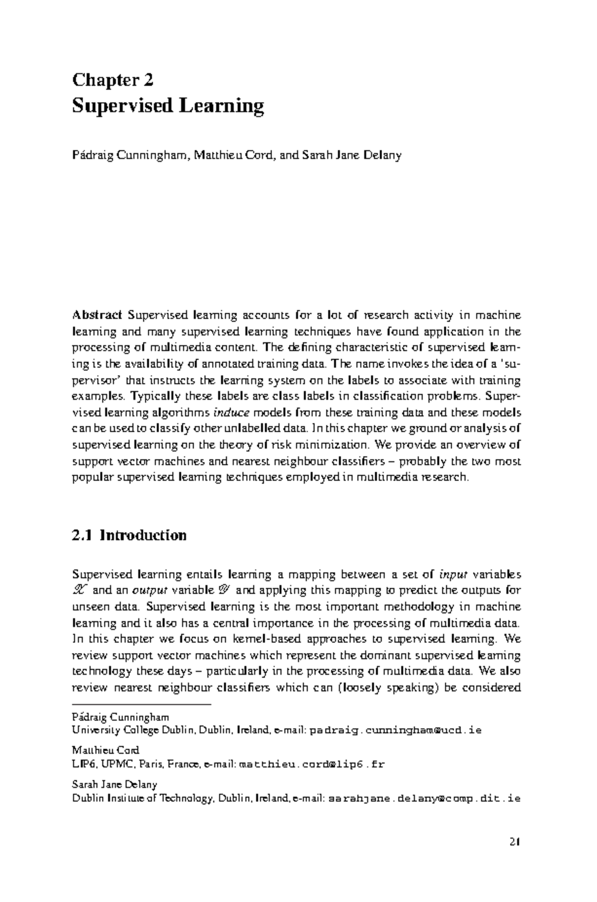 2 Supervised Learning - go through with this topic - Chapter 2 ...