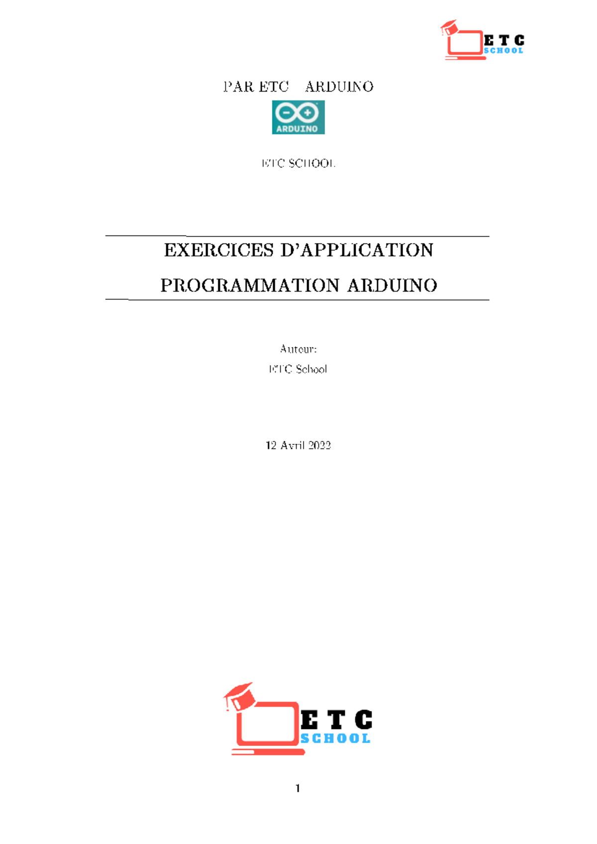 Arduino Exercices d'Applications - S4 -Electronique numérique - 𝑓(𝑥 ...