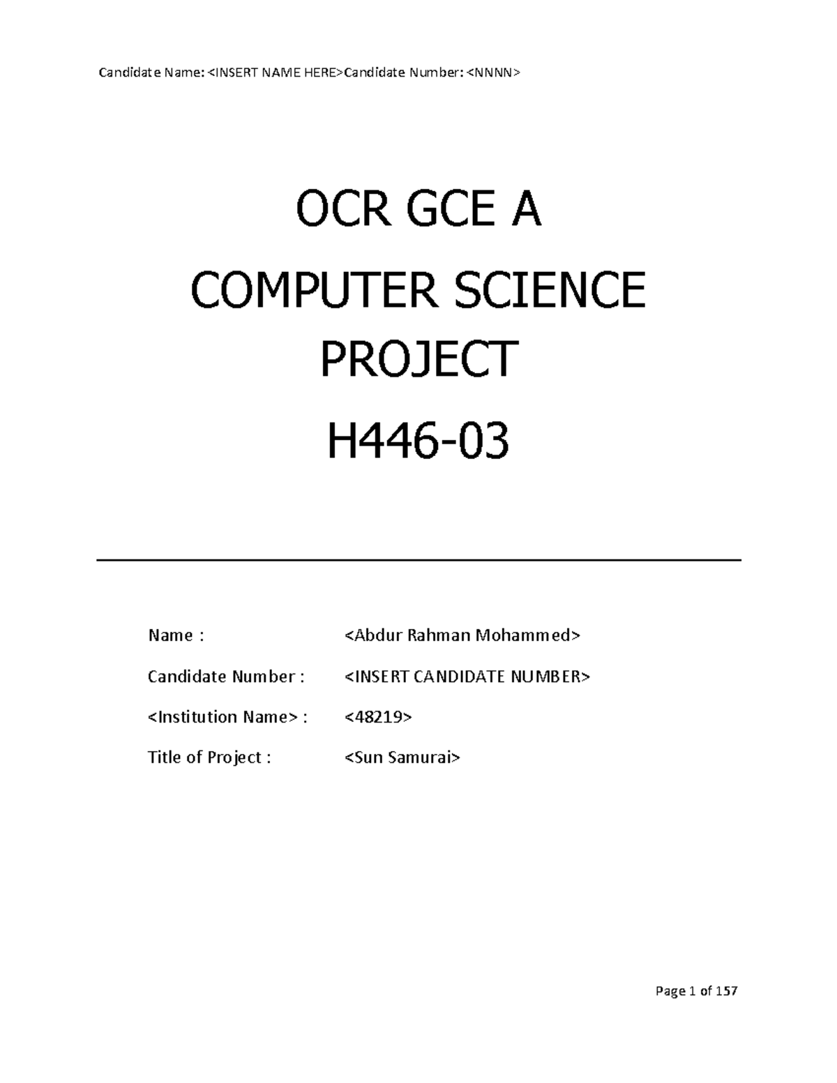 CSWORK A Level Final Project: Game Development Analysis and Design ...