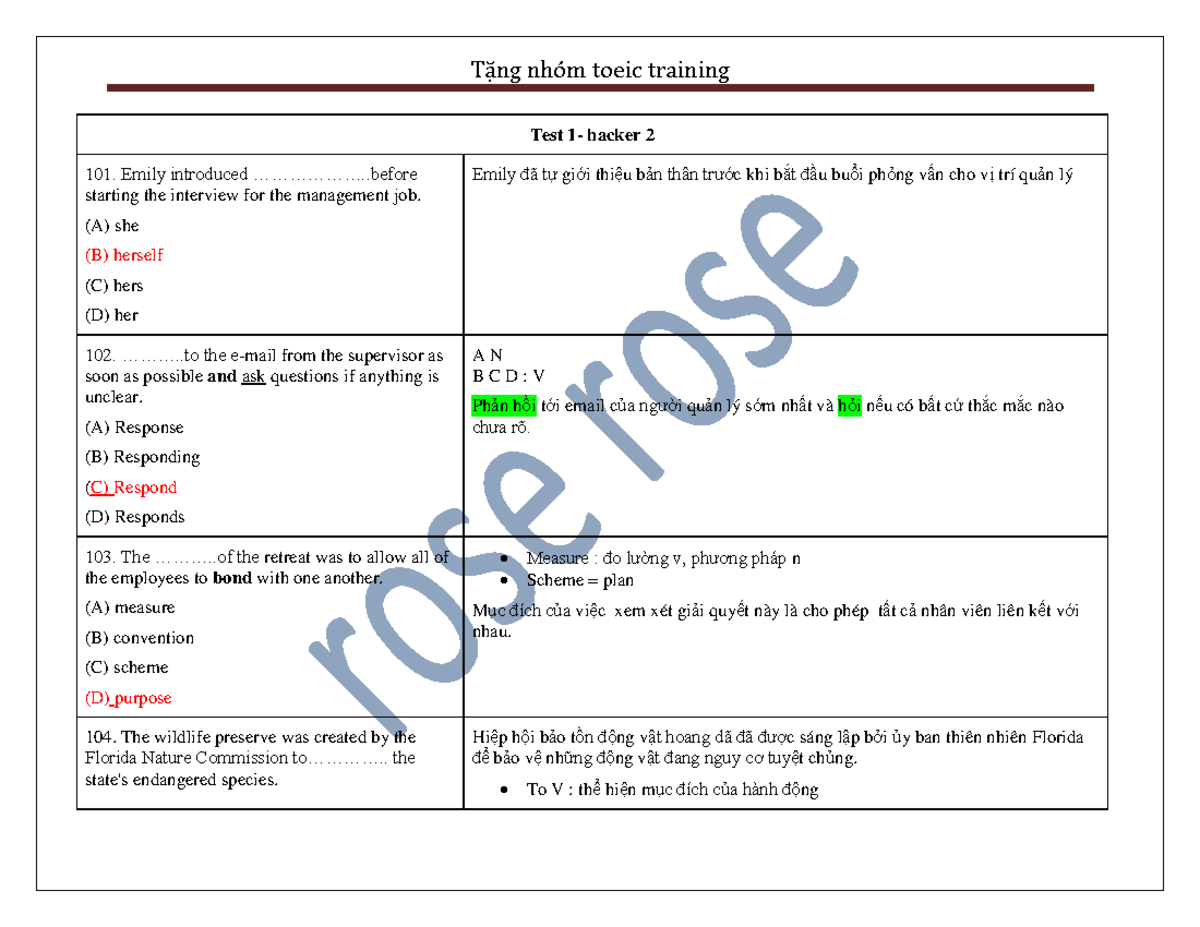 Tặng nhóm TOEIC Training: Test Hacker 2 - Practice Questions and ...