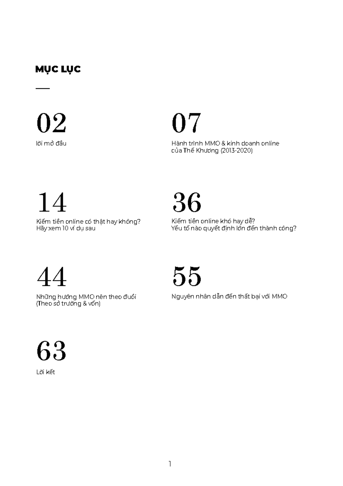 Ebook Hướng Dẫn MMO Cho Người Mới - Thế Khương (2013-2020) - Document Preview